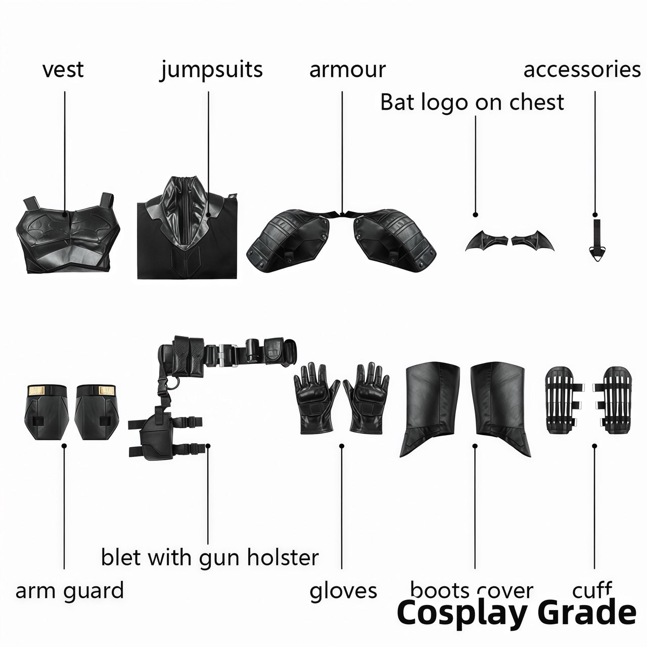 DC The Batsuit 2022 Cosplay Suit  (Robert Pattinson Edition)(Movie Replica Grade)