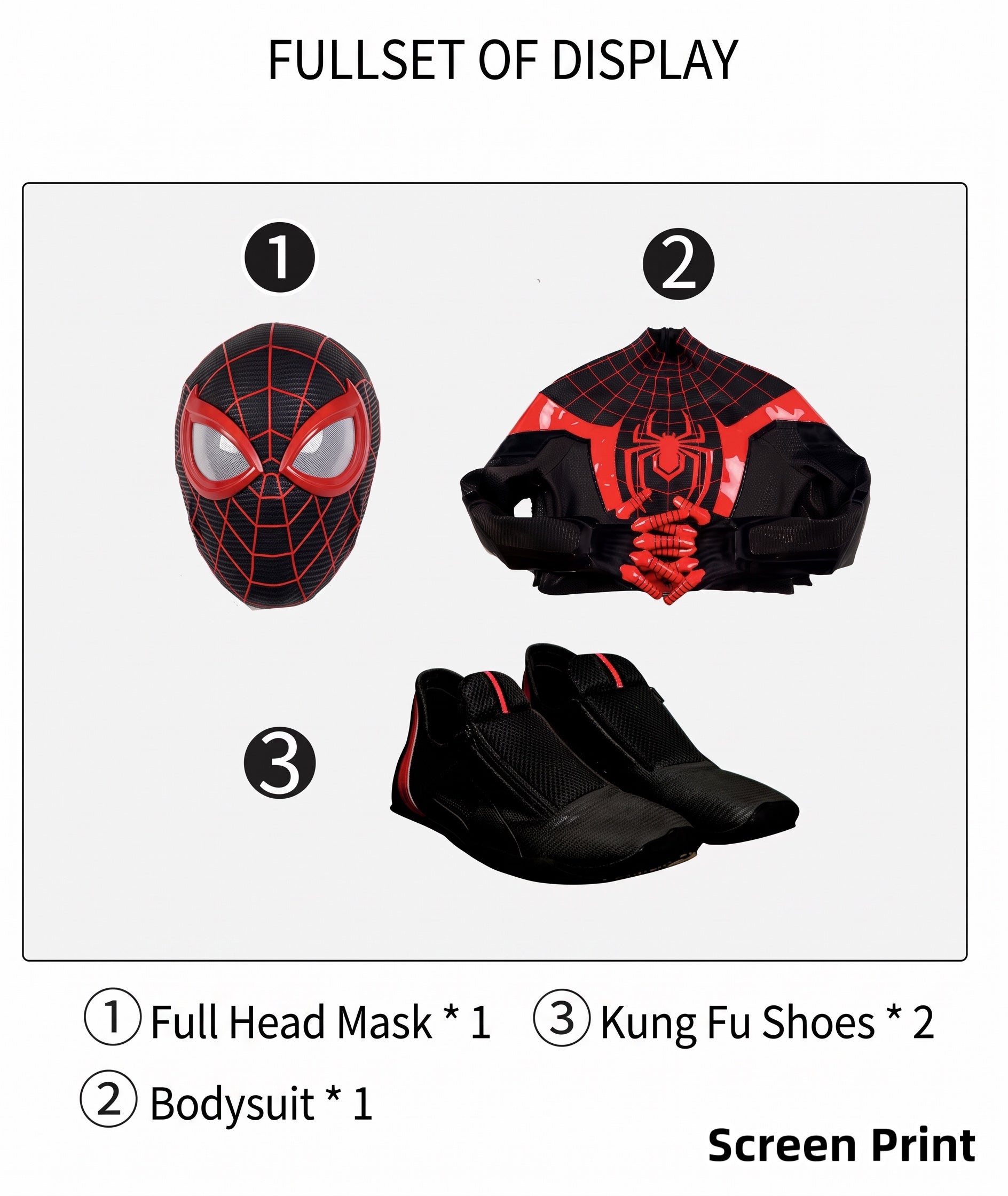 Marvel's Spider-Man 2 Miles Morales Spider-Man Suit (Screen Print)(Replica Grade)