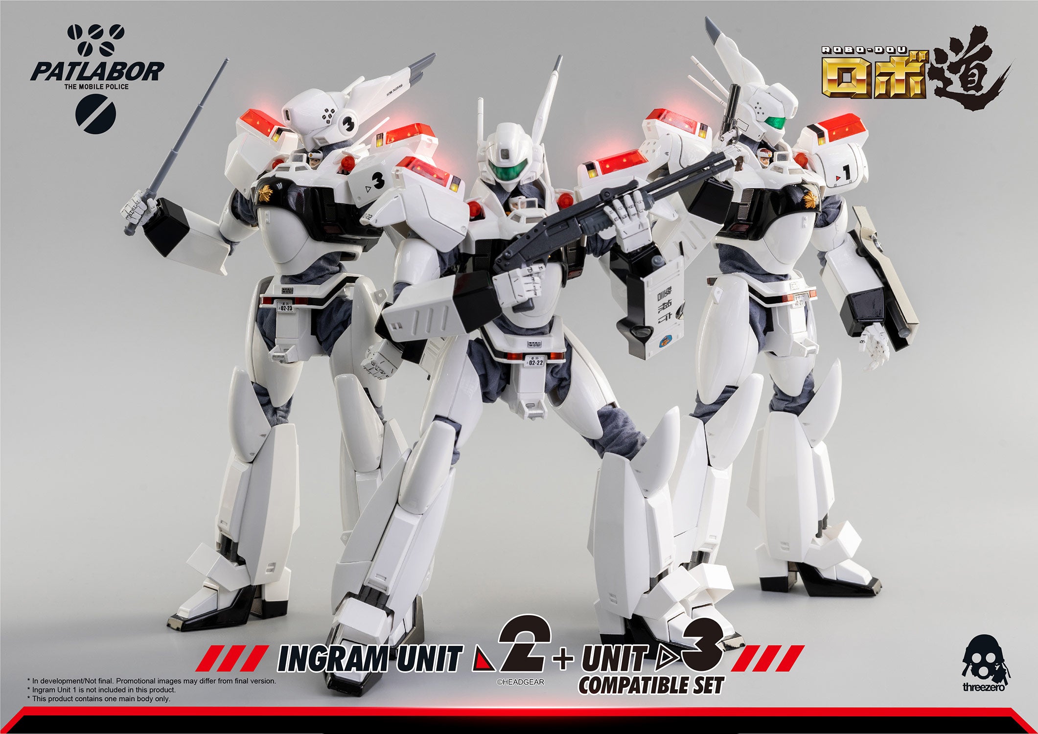 Threezero Mobile Police Patlabor ROBO-DOU Ingram Unit 2 + Unit 3 Compatible Set