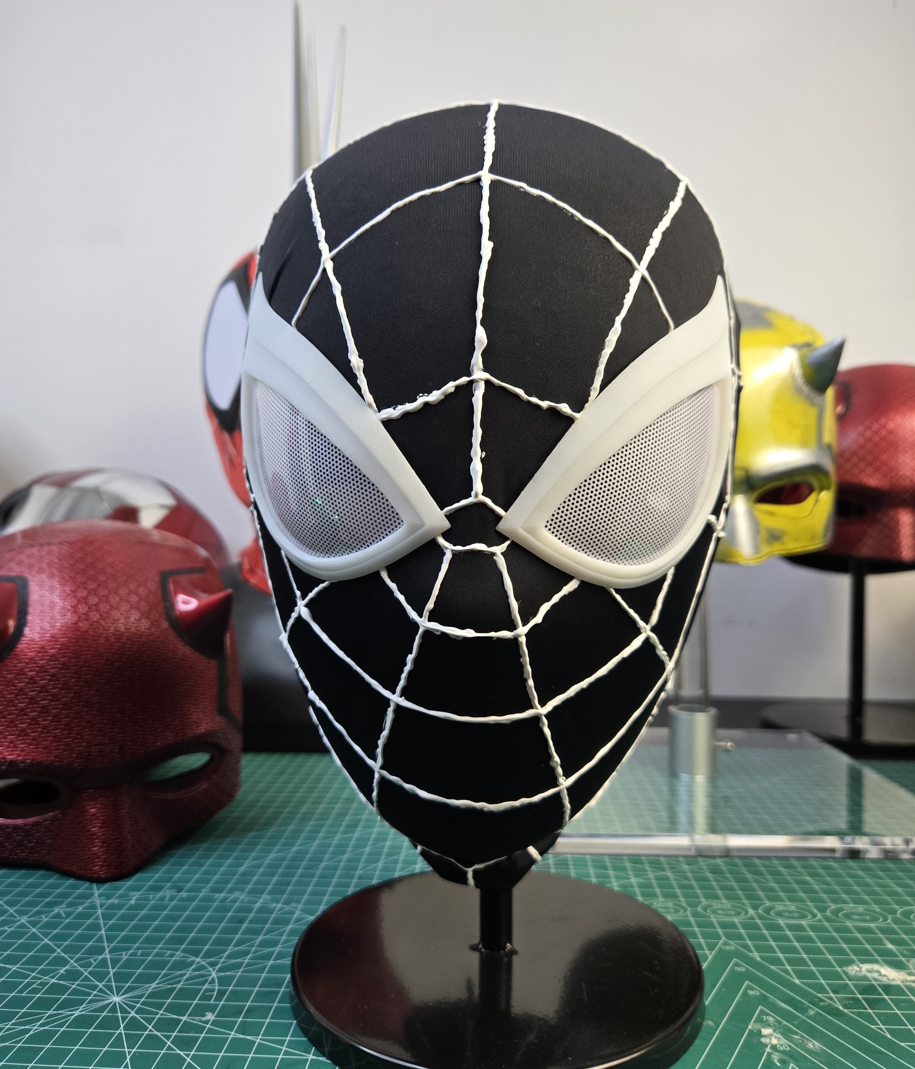 Marvel's Spider-Man Negative Suit Version Mask Negative Suit Mask  Spider Man Movie Replica Mask Handcrafted  Negative Spiderman Mask