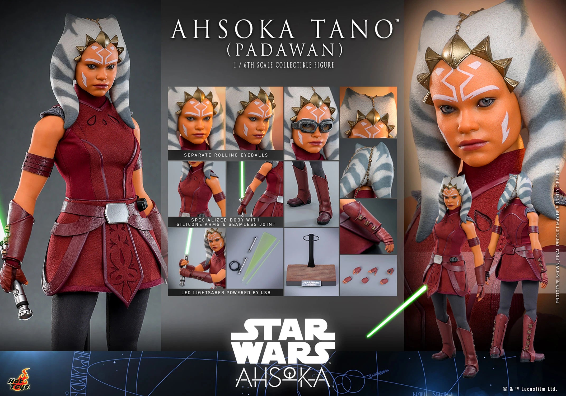 Hot Toys Star Wars-Star Wars Ahsoka Tano Padawan TMS123 1/6 Scale Figure