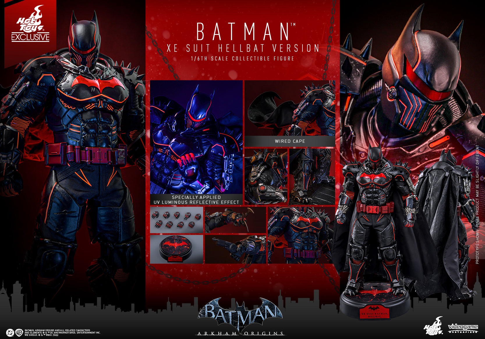 Hot Toys Batman (XE Suit Hellbat Version) Hot Toys Batman: Arkham Origins VGM73 1/6 Scale Figure