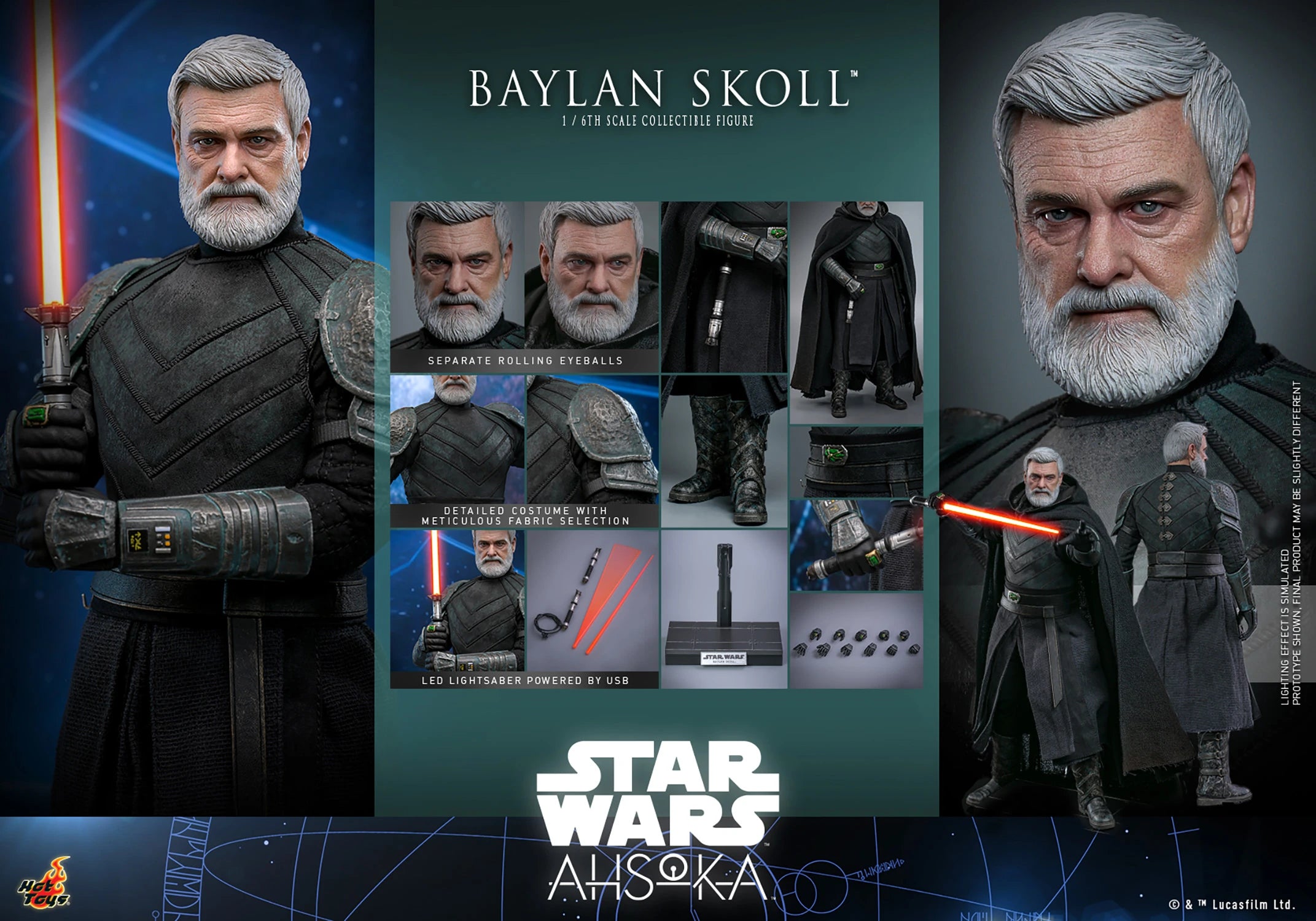 Hot Toys Star Wars-Star Wars Ahsoka Baylon Skull TMS125 1/6 Scale Figure