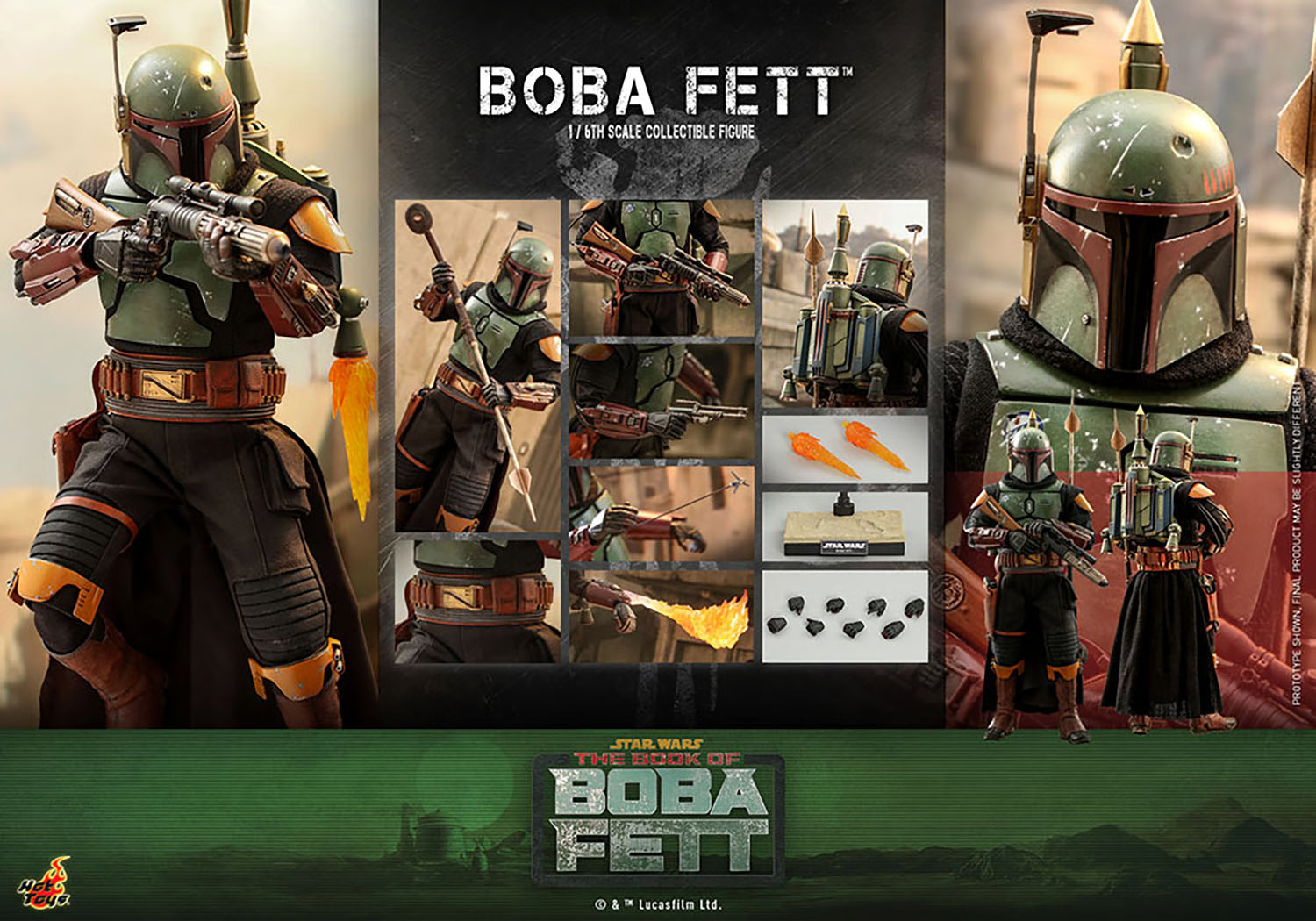 Hot Toys Star Wars The Book of Boba Fett Boba Fett TMS078 1/6 Scale Figure