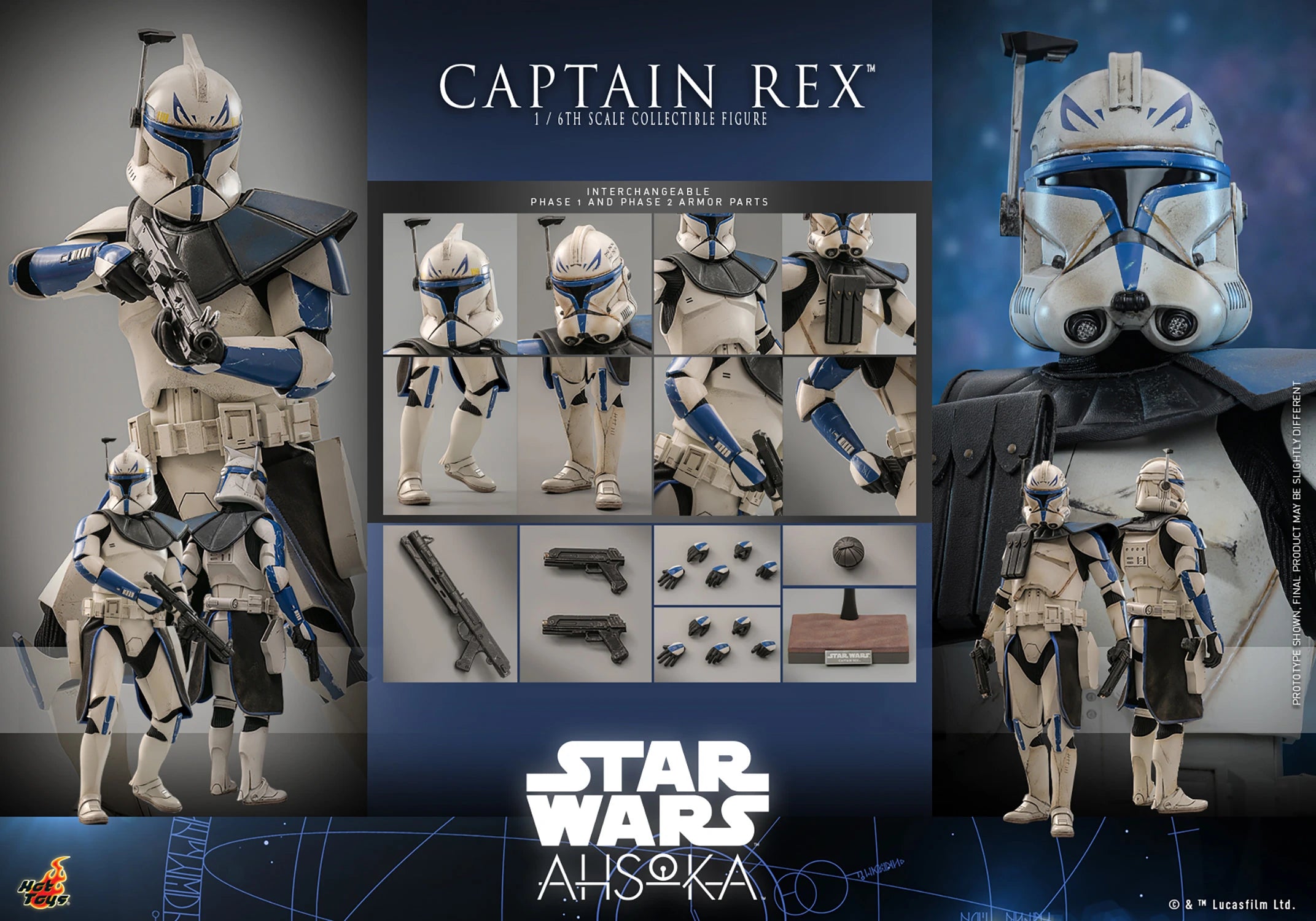 Hot Toys Star Wars-Star Wars Ahsoka Captain Rex TMS119 1/6 Scale Figure