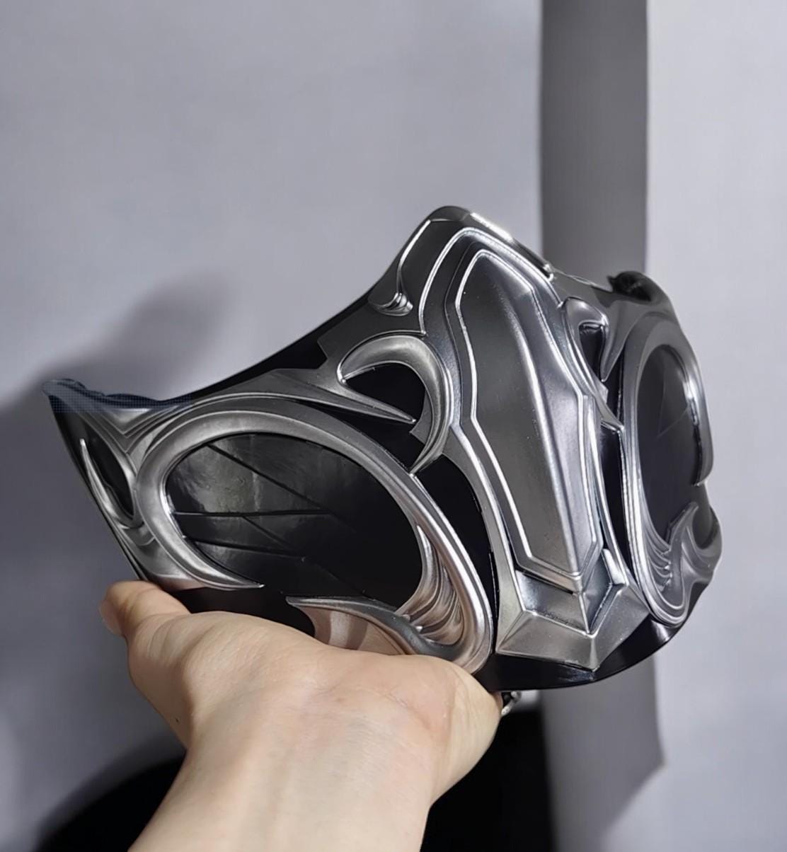 Mortal Kombat Sub-Zero Half-Face Mask 1:1 Movie-Accurate Cosplay Prop