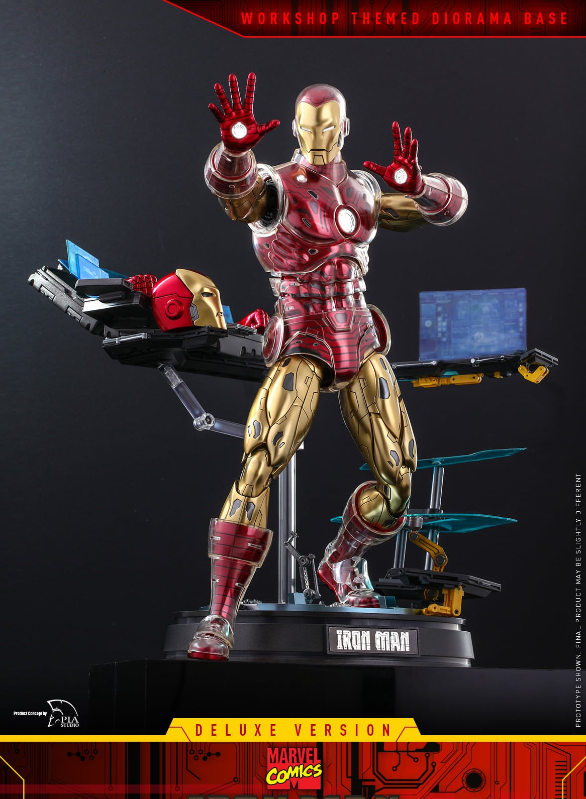 Hot Toys Iron Man-Marvel Comiss The Origins Collection Ironman Deluxe Version CMS08 1/6 Scale Figure