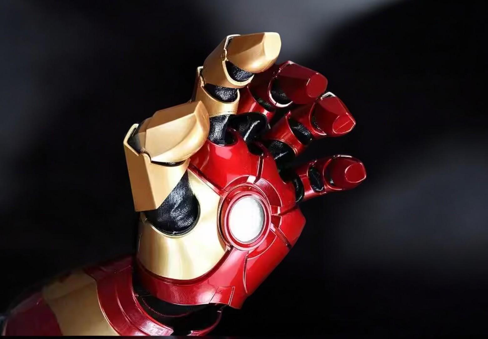 1:1 Wearable Iron Man Mark 43 Arm Replica – LED Light & Sound Movie Prop Customized /Handcrafted