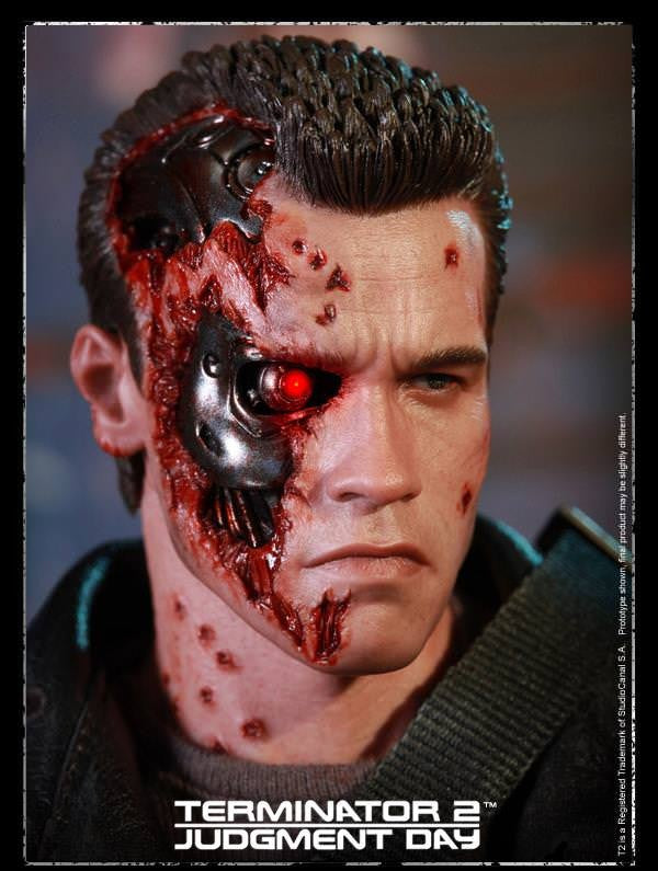 Hot Toys Terminator-Terminator 2 Judgment Day T800 Battle Damaged Version Deluxe Edition DX13 1/6 Figure
