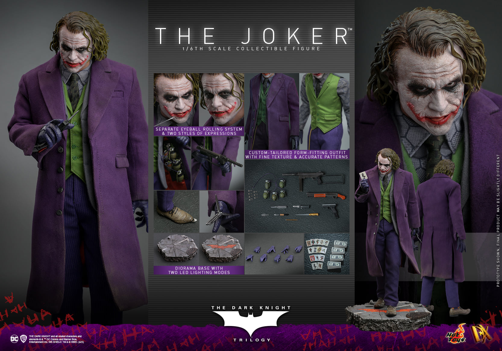 Hot Toys The Dark Knight Trilogy – The Joker (Sculpted Hair Edition) 1/6 Scale Collectible Figure DX32