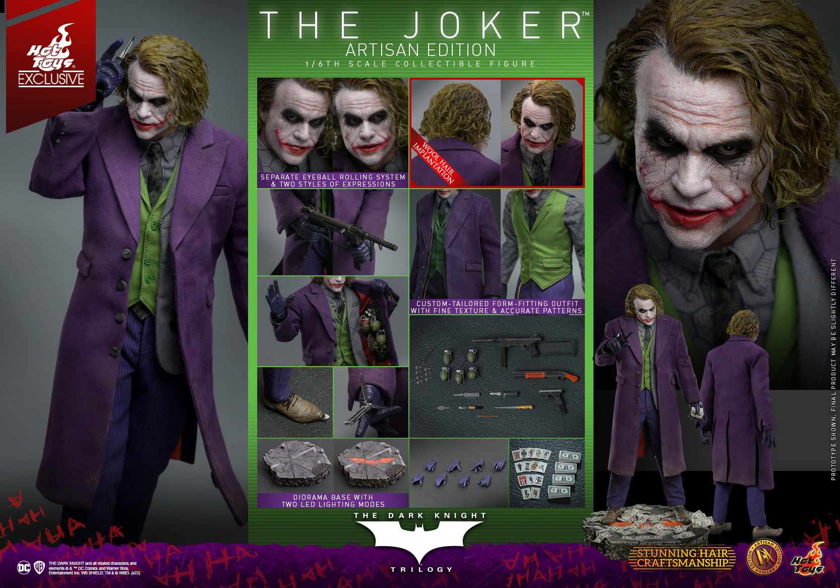 Hot Toys The Dark Knight Trilogy – The Joker (Artisan Edition) DX33  1/6 Scale Collectible Figure