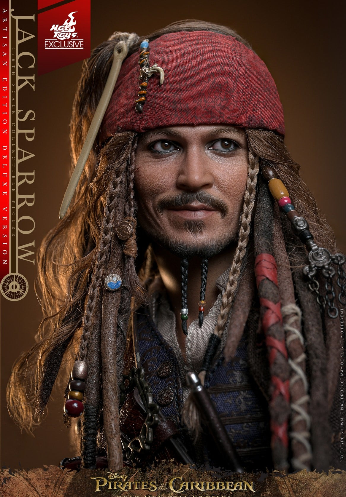 Hot Toys Pirates of the Caribbean–Pirates of the Caribbean: Dead Men Tell No Tales Jack Sparrow DX39 1/6 Scale Figure