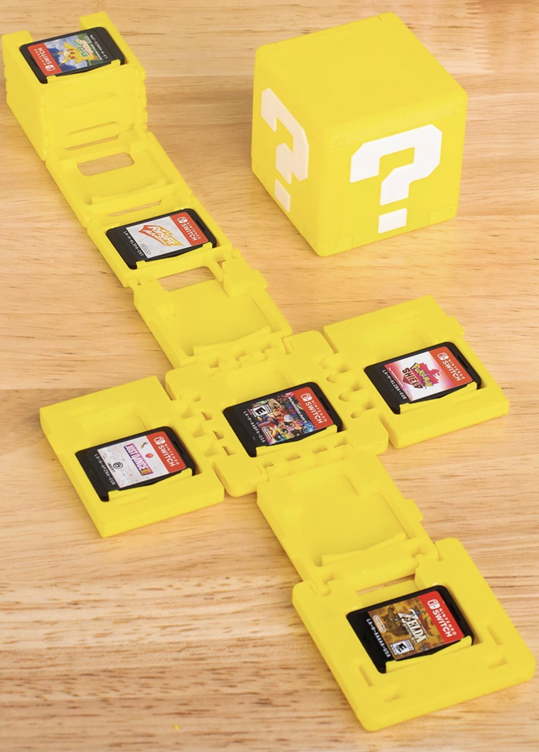 Question Block Switch Cartridge Case, 3D Printed Game Holder, Super Mario Switch Accessory, Switch SD Card Organize Mario Question Block