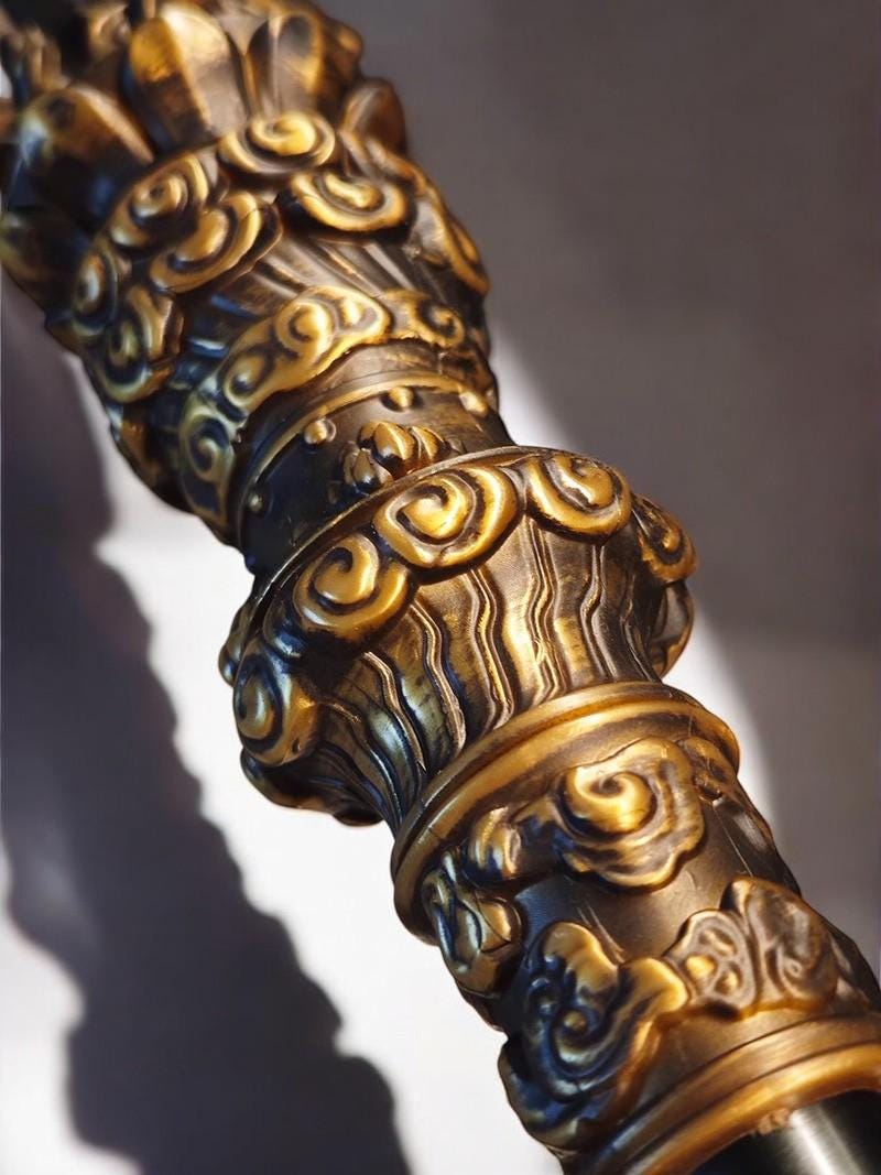 Black Myth Wukong Golden Cudgel Life Size Movie Replica