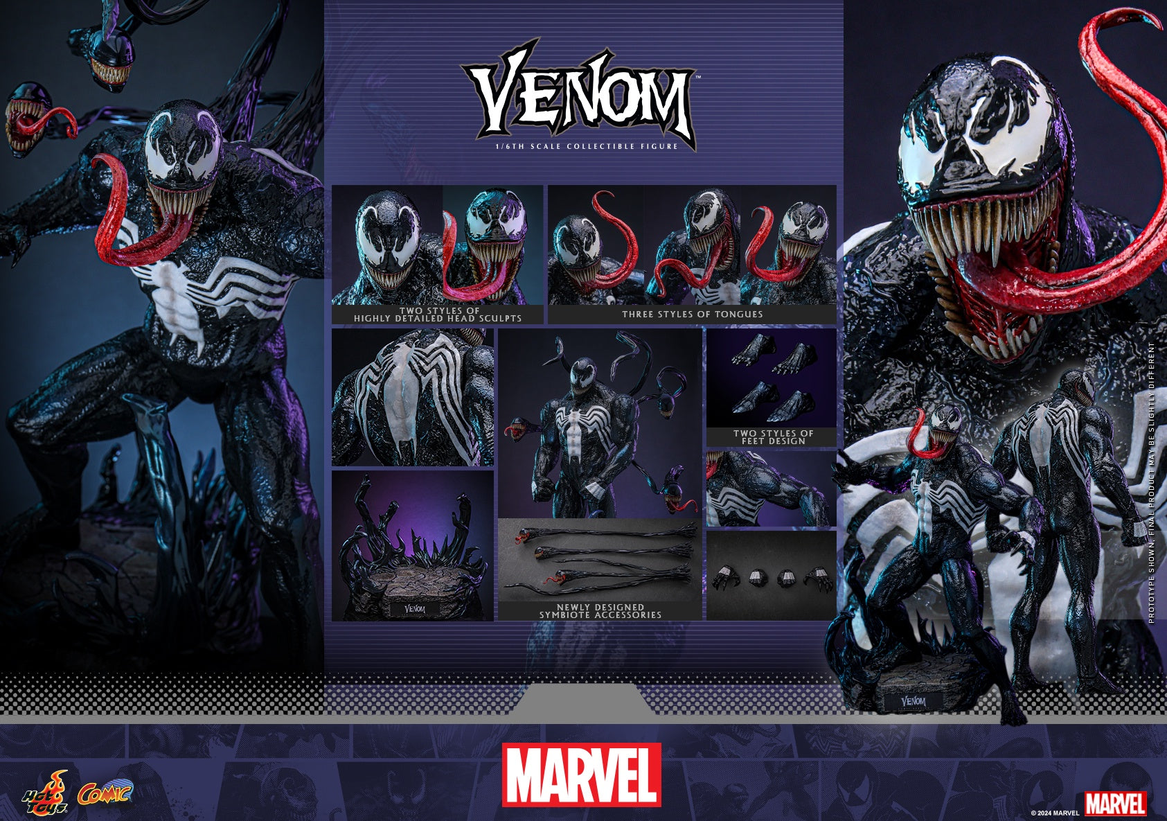 Hot Toys Venom Hot Toys Marvel Comics CMS023 1/6 Scale Figure