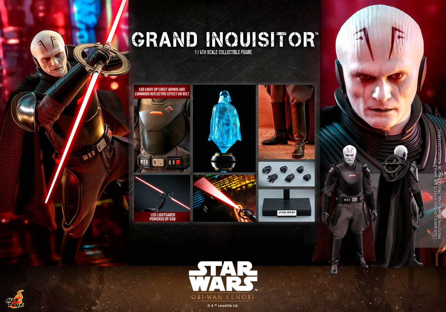 Hot Toys Star Wars-Star Wars Obi Wan Kenobi Grand Inquisitor TMS082 1/6 Scale Figure