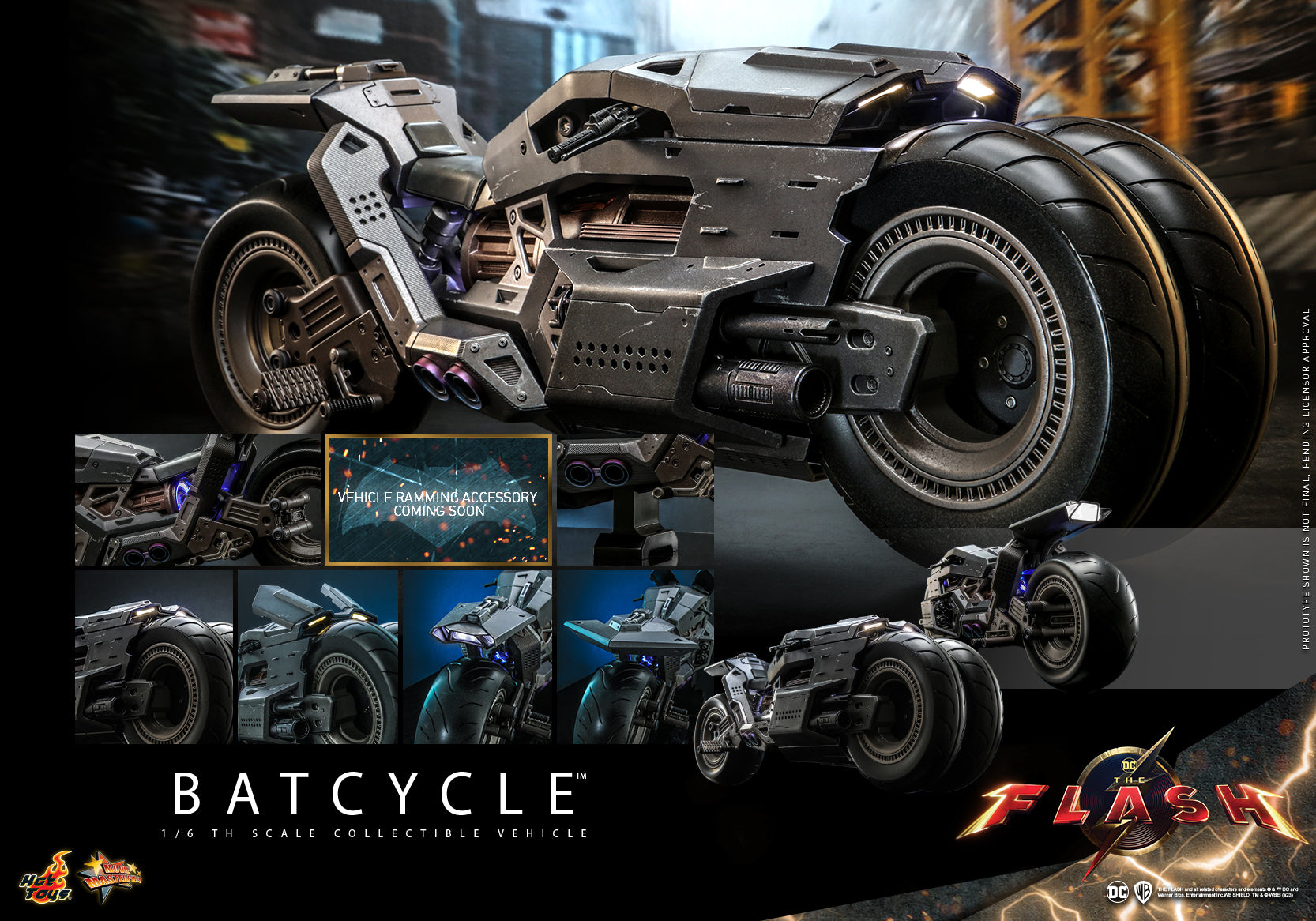 Hot Toys The Flash-The Flash Batcycle MMS704 1/6 Scale Figure