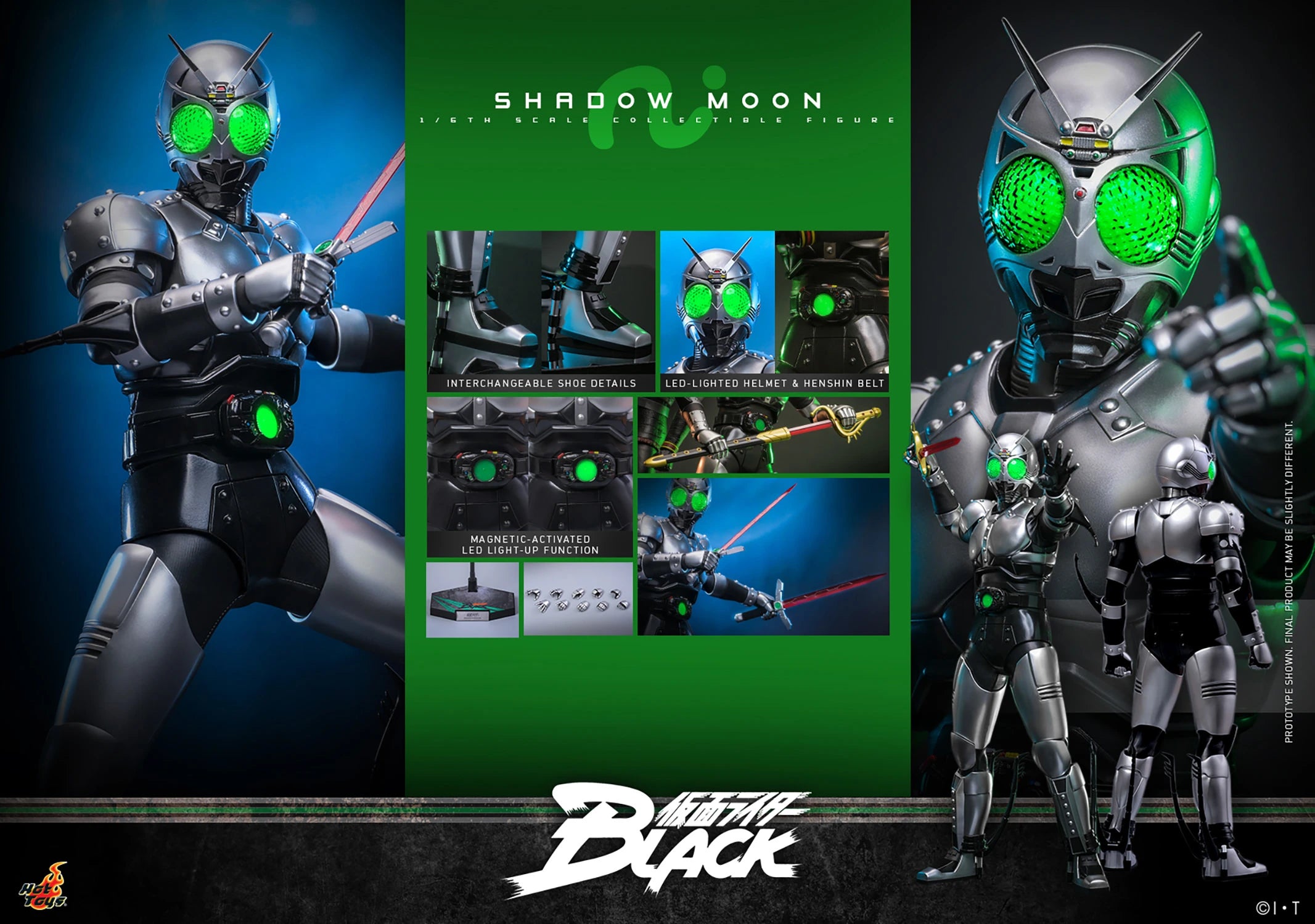Hot Toys Kamen Rider Black-Kamen Rider Black Shadow Moon TMS159 1/6 Scale Figure