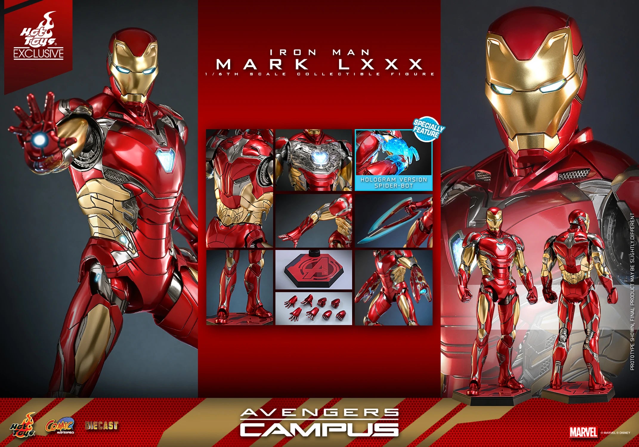 Hot Toys Mark LXXX Hot Toys D60 Iron Man CMS018 1/6 Scale Figure