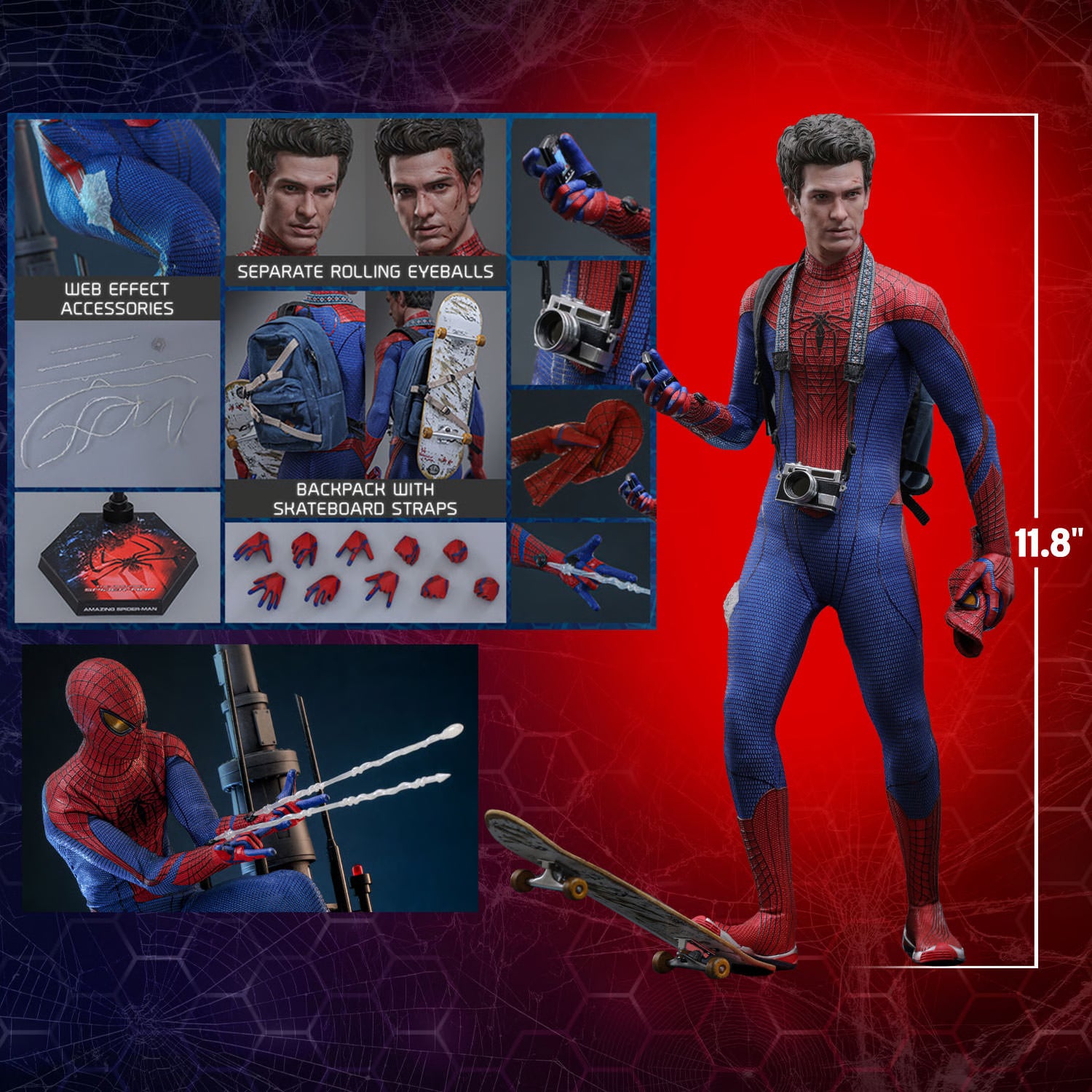 Hot Toys The Amazing Spider-Man Hot Toys The Amazing Spider-Man MMS771 1/6 Scale Figure