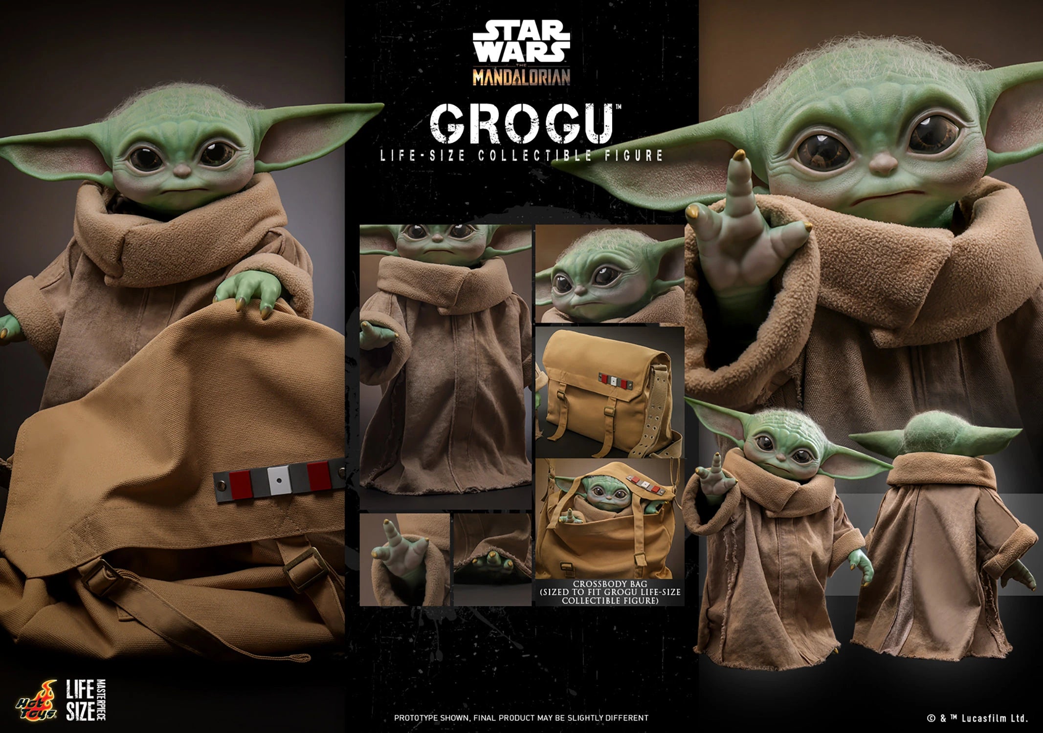 Hot Toys Star Wars: The Mandalorian Grogu Life-Size Collectible Figure LMS015