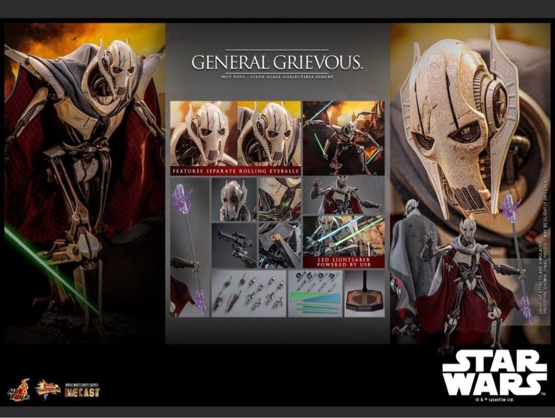 Hot Toys General Grievous Hot Toys Star Wars Diecast MMS760 1/6 Scale Figure