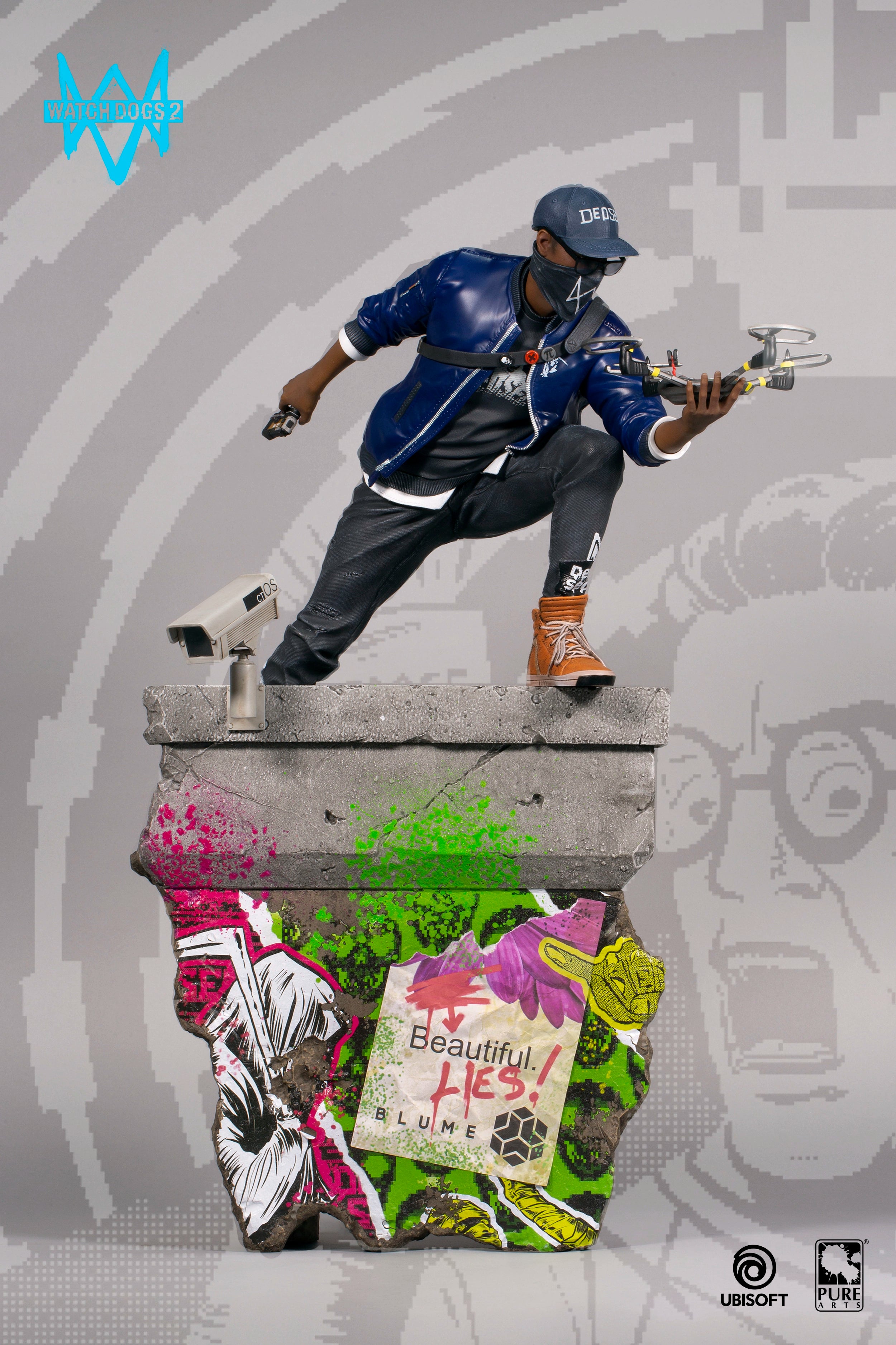 PureArts Watch Dogs 2 - Hacktivist Marcus 1:4 Scale Statue