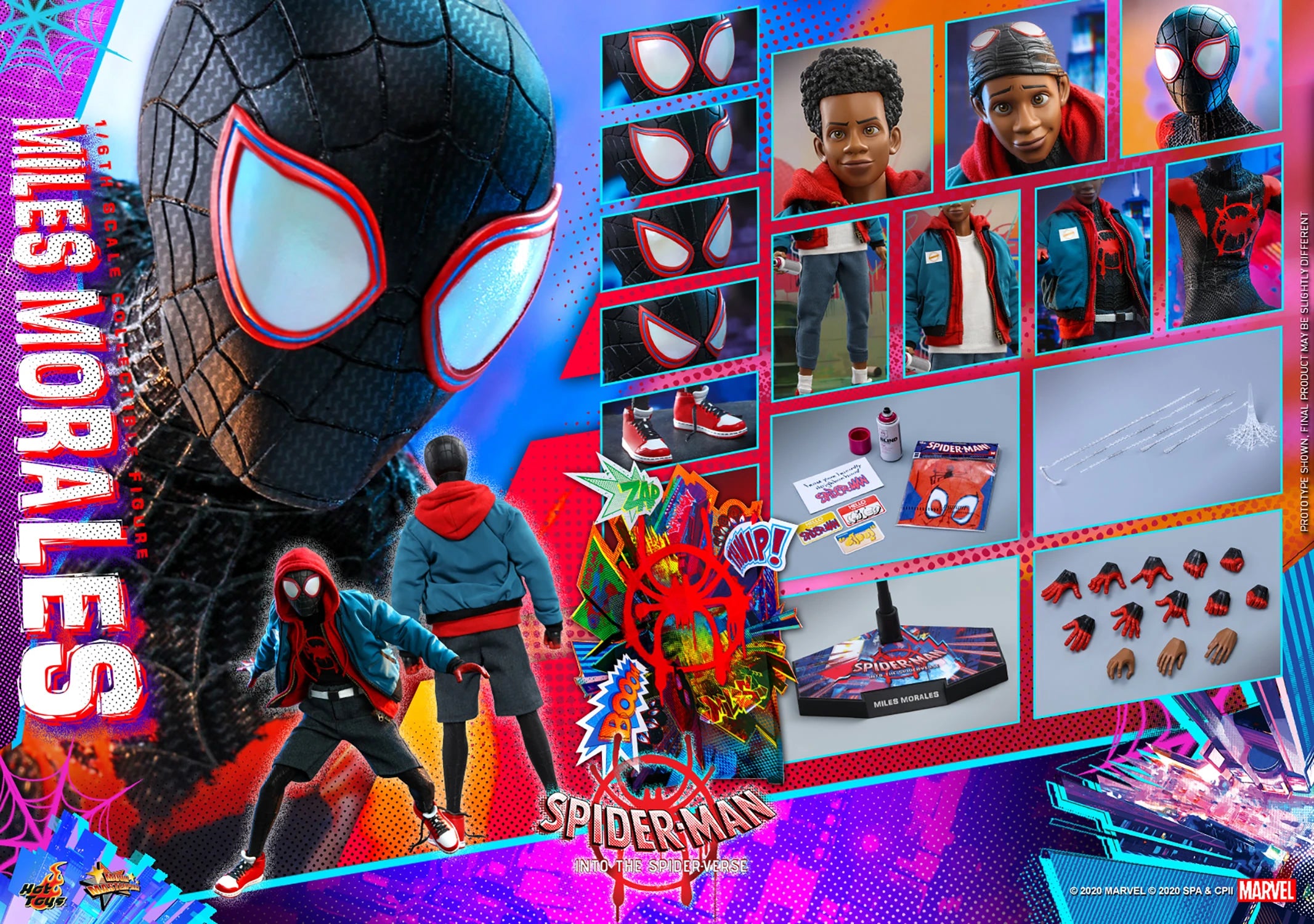 Hot Toys Spiderman –Spiderman Into the Spiderverse Miles Morales MMS567 1/6 Scale Figure