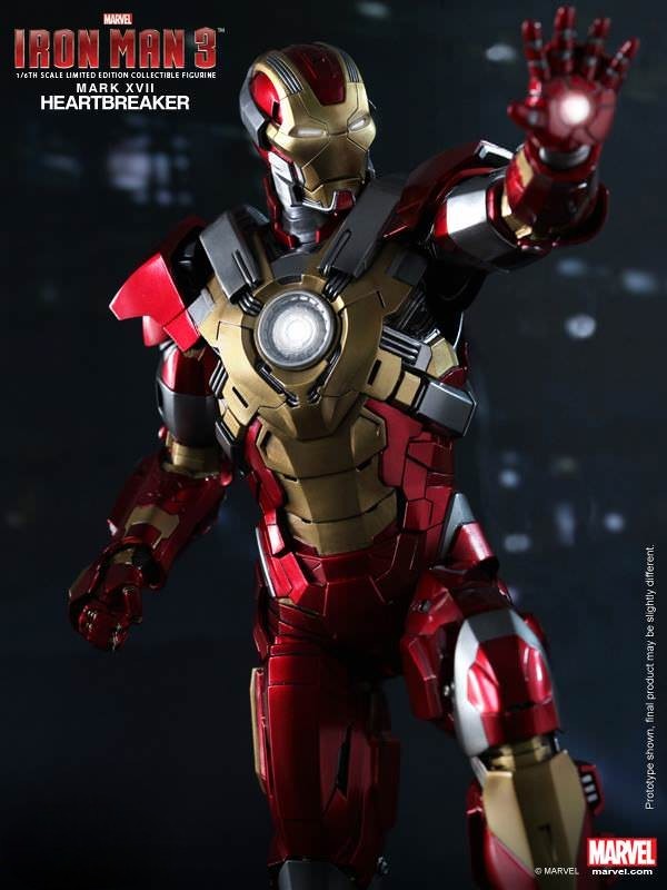 Hot Toys Iron Man-Iron Man 3 Mark XVII Heartbreaker Armor MMS212 1/6 Scale Figure