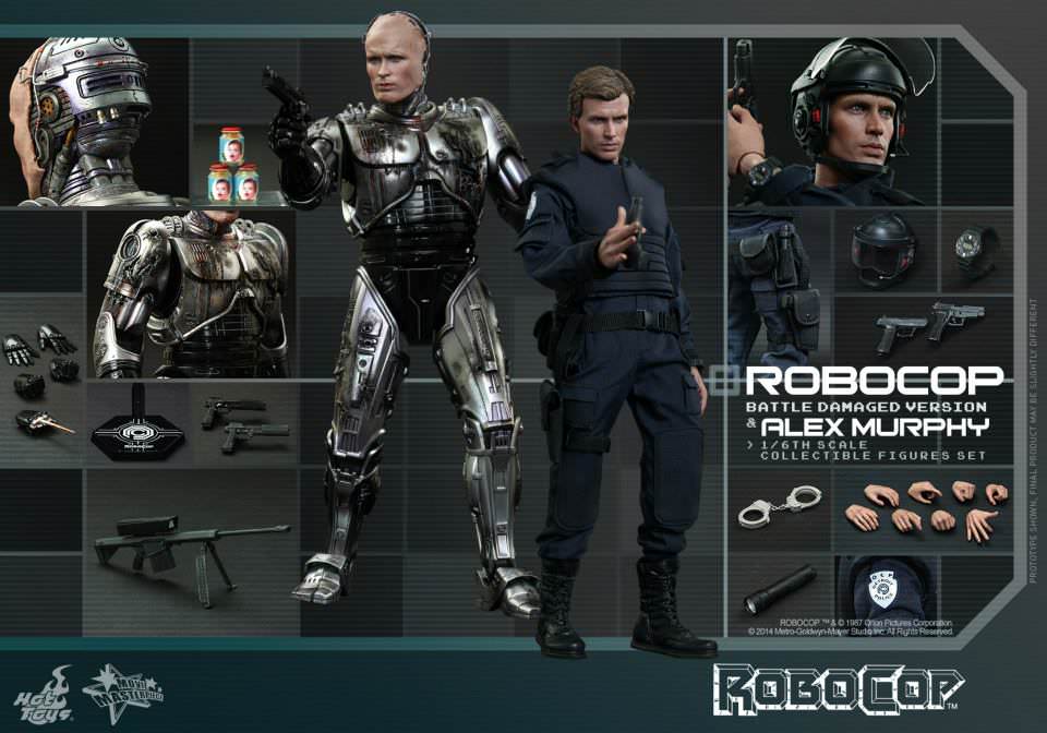 Hot Toys Robocop (BD Version) & Alex Murphy MMS266 1/6 Scale Figure