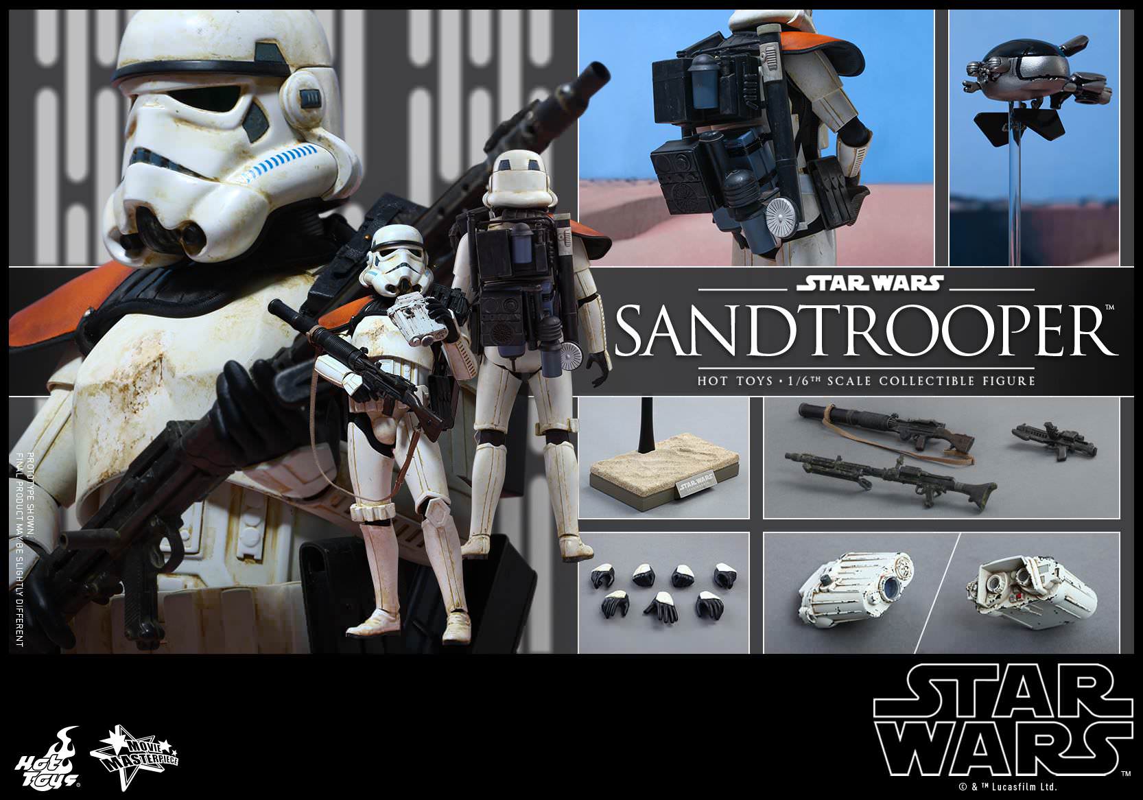 Hot Toys Sandtrooper Hot Toys Star Wars IV MMS295 1/6 Scale Figure