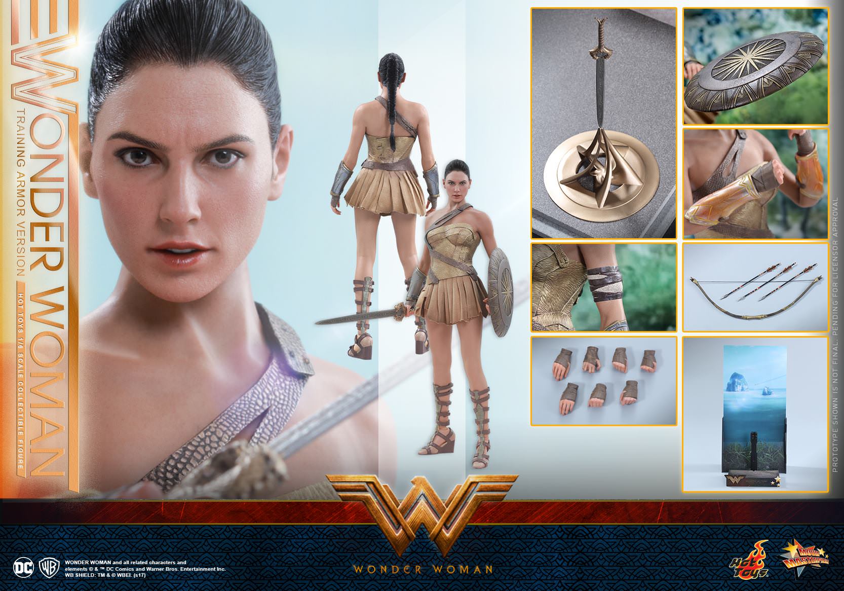 Hot Toys Wonder Woman (Training Armor Version) Hot Toys Wonder Woman MMS424 1/6 Scale Figure