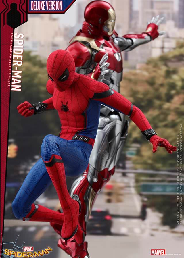 Hot Toys Spiderman-Spiderman Homecoming Spiderman Deluxe Edition MMS426 1/6 Scale Figure