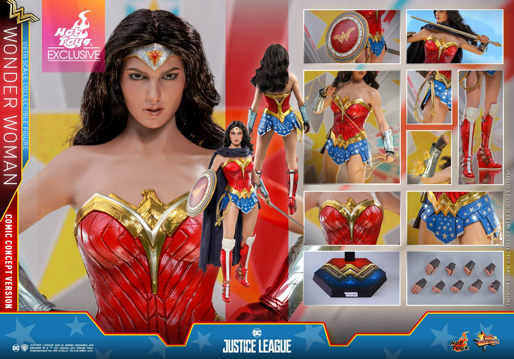 Hot Toys Wonder Woman (Comic Concept) Hot Toys Justice League MMS506 1/6 Scale Figure