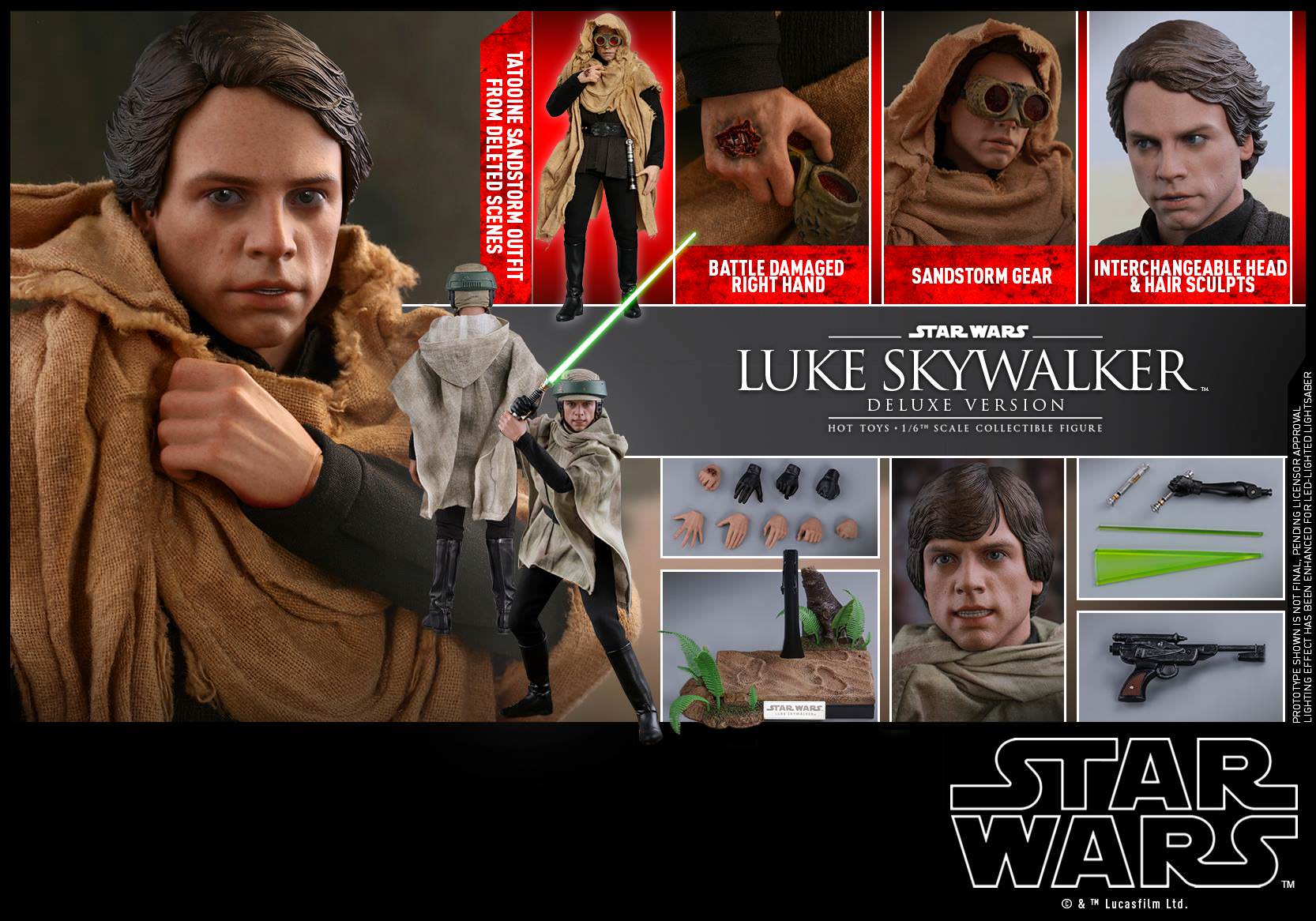 Hot Toys Luke Skywalker (Deluxe) Hot Toys Star Wars : ROTJ MMS517 1/6 Scale Figure