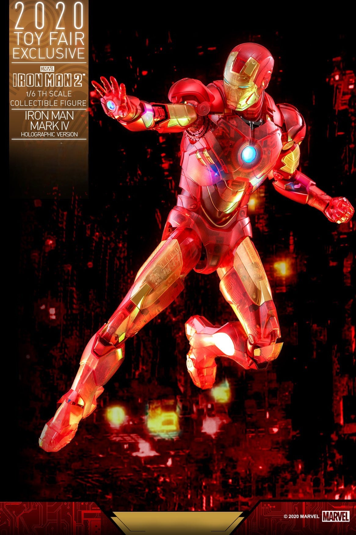 Hot Toys Ironman-Ironman Mark 4 Holographic Version MMS568 1/6 Scale Figure