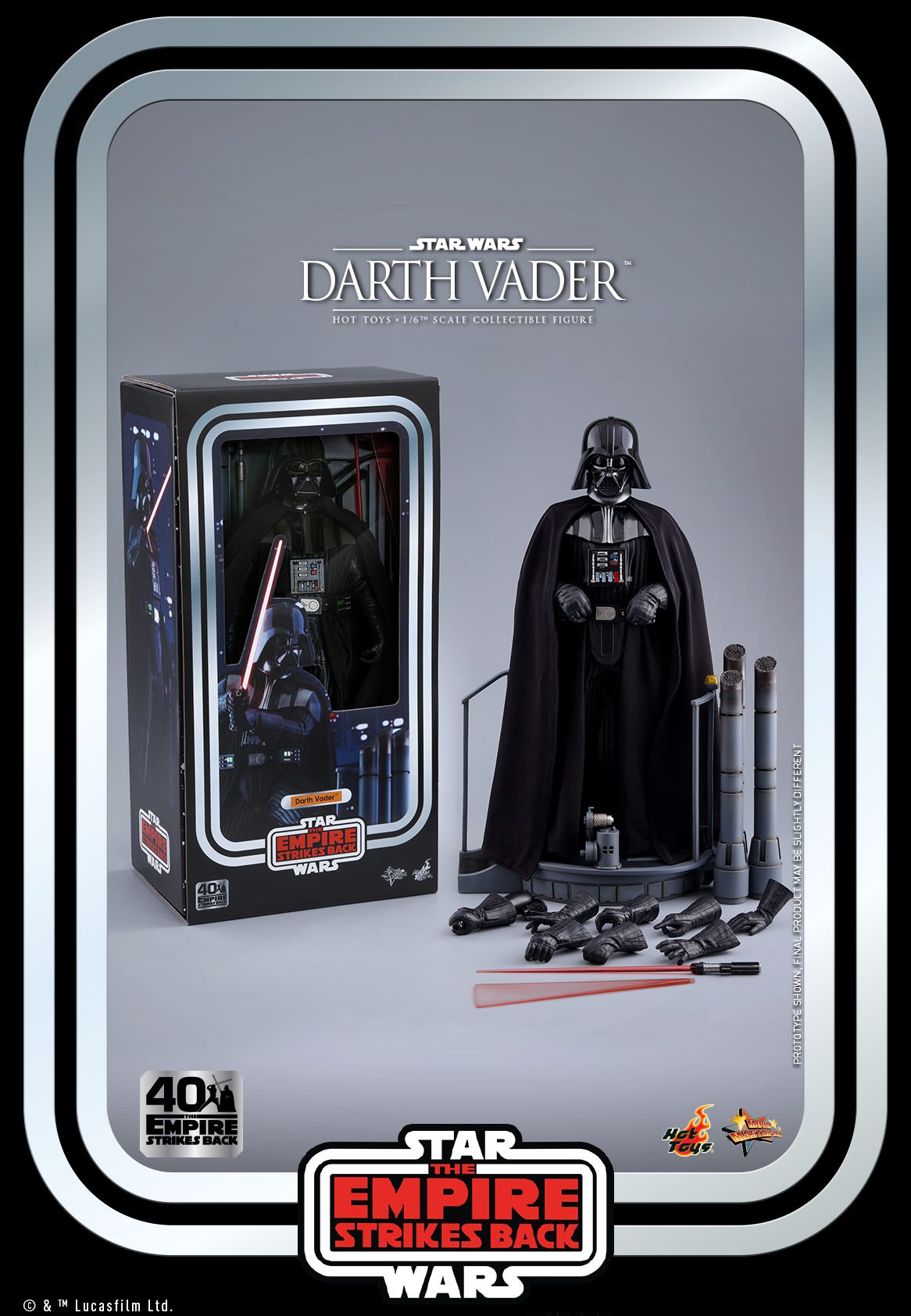 Hot Toys Darth Vader (40th Anniv) Hot Toys Star Wars V : TESB MMS572 1/6 Scale Figure