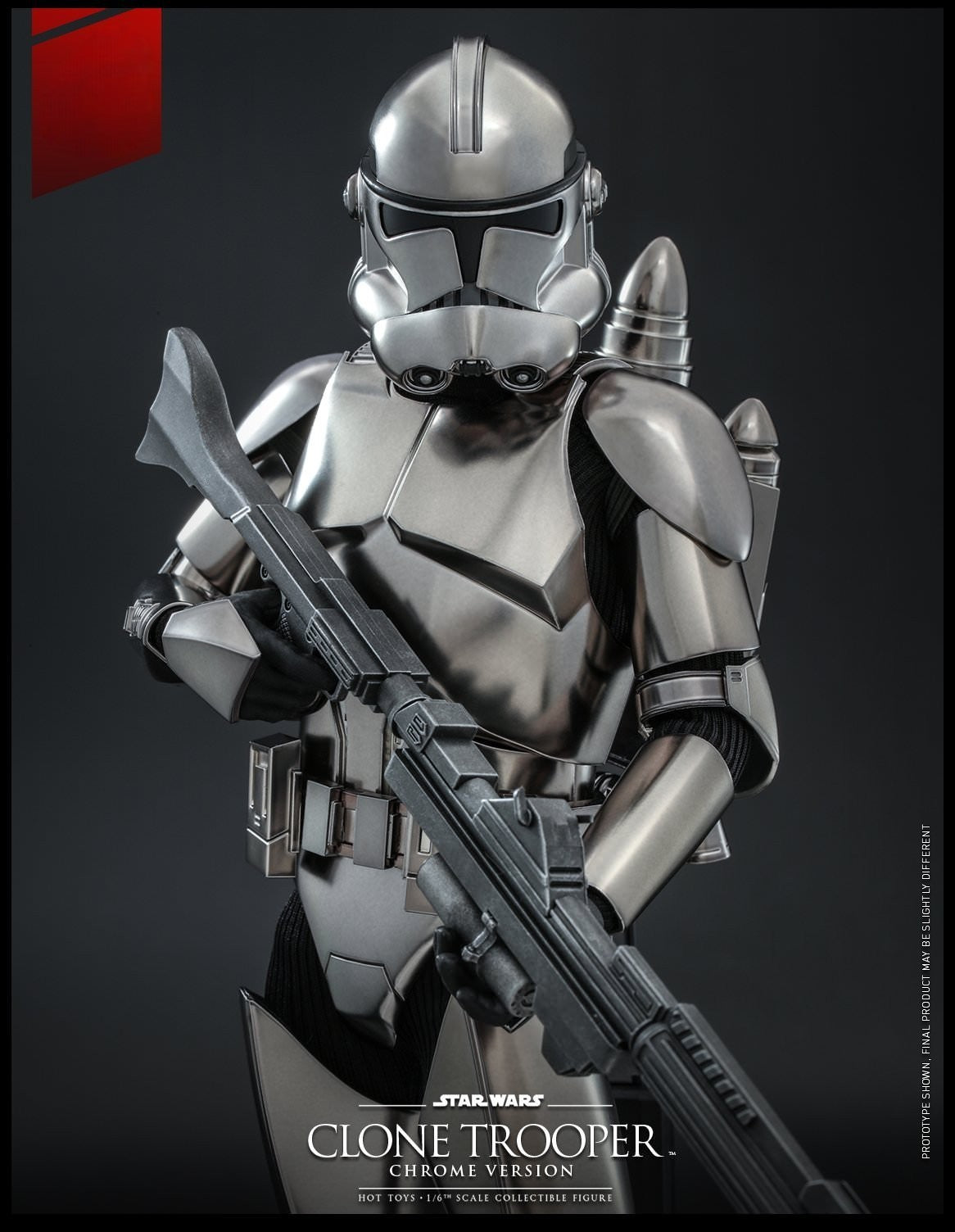 Hot Toys Star Wars–Star Wars Clone Trooper Chrome Version MMS643 1/6 Scale Figure
