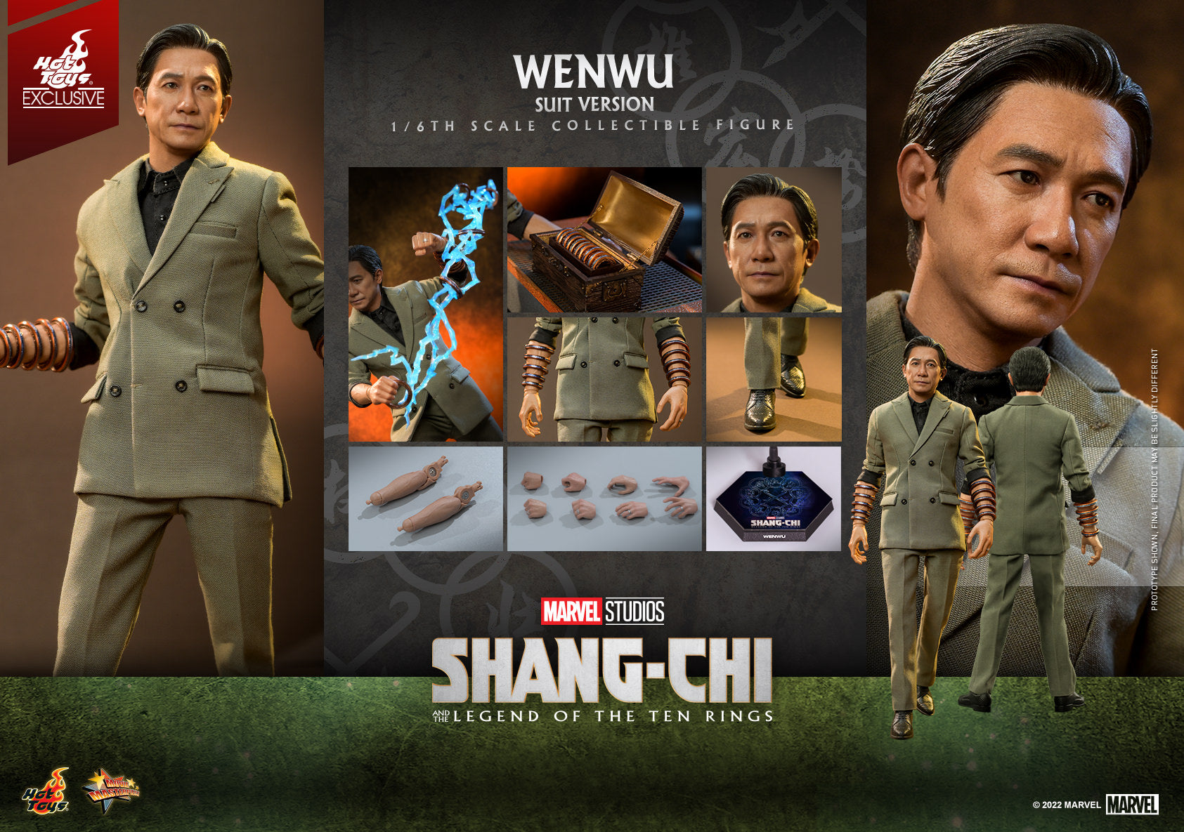 Hot Toys Shang Chi and The Legend of The Ten Rings-Shang-Chi And The Legend Of The Ten Rings Wenwu (Suit Version) MMS670 1/6 Scale Figure