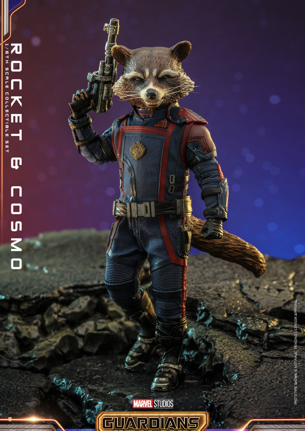 Hot Toys Guardians of the Galaxy Vol 3-Guardians of the Galaxy Vol 3  Rocket and Cosmo MMS708 1/6 Scale Figure