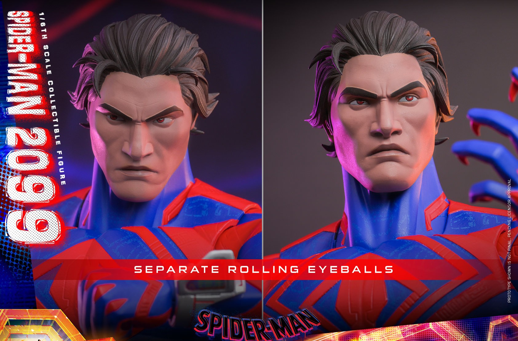 Hot Toys Spiderman–Spiderman Across The Spiderverse Spider Man 2099 MMS711 1/6 Scale Figure