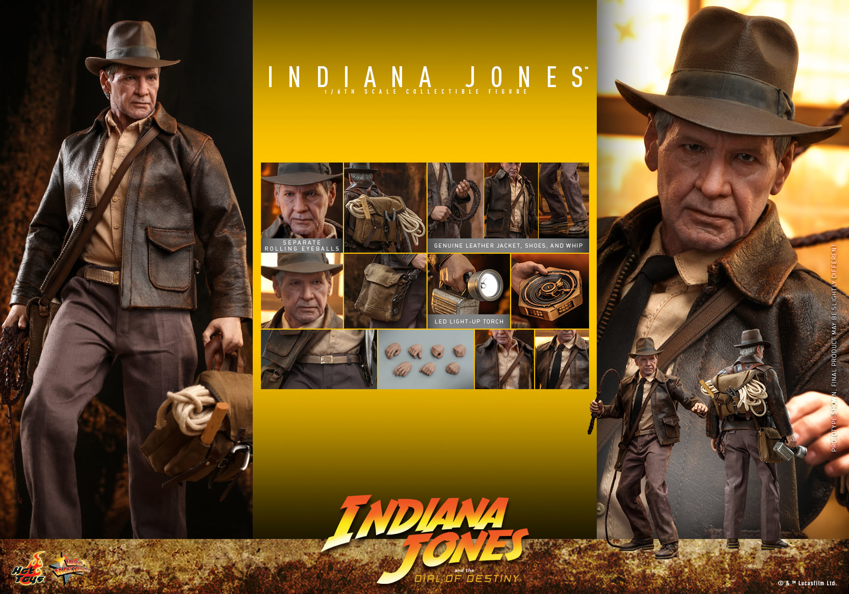 Hot Toys Indiana Jones and the Dial of Destiny 1/6 Scale Collectible Figure MMS716/ MMS717