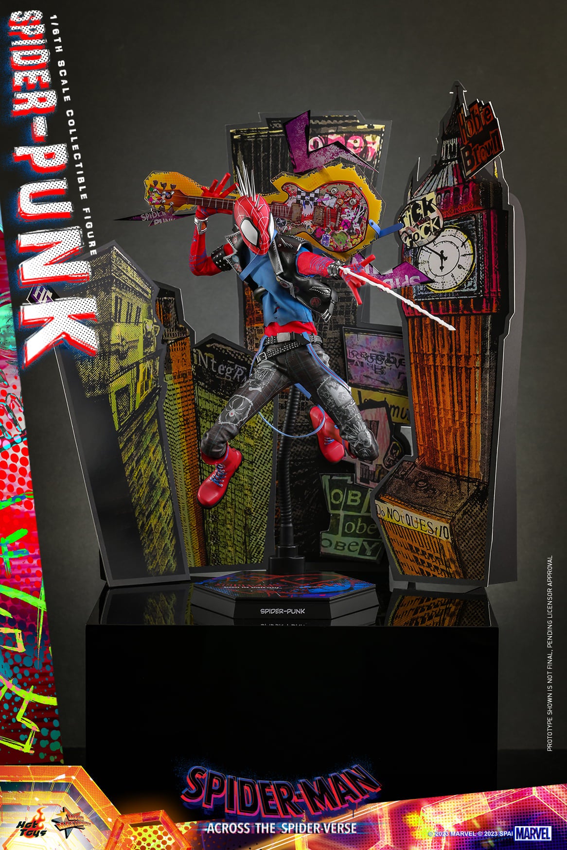 Hot Toys Spiderman Across the Spiderverse Spider Punk mms726 1/6 Scale Figure