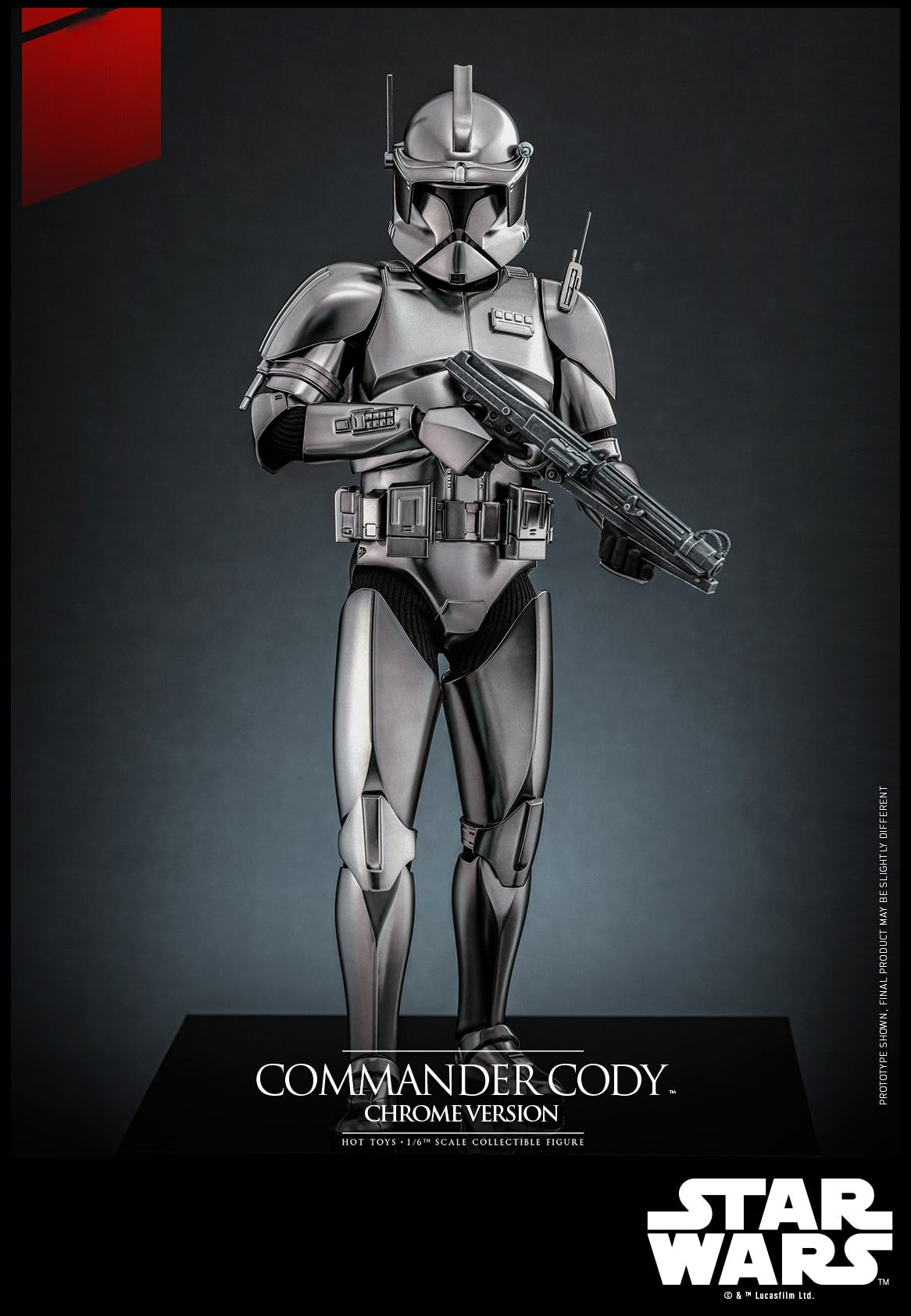 Hot Toys Star Wars-Star Wars III ROTS Commander Cody (Chrome Version) MMS734 1/6 Scale Figure