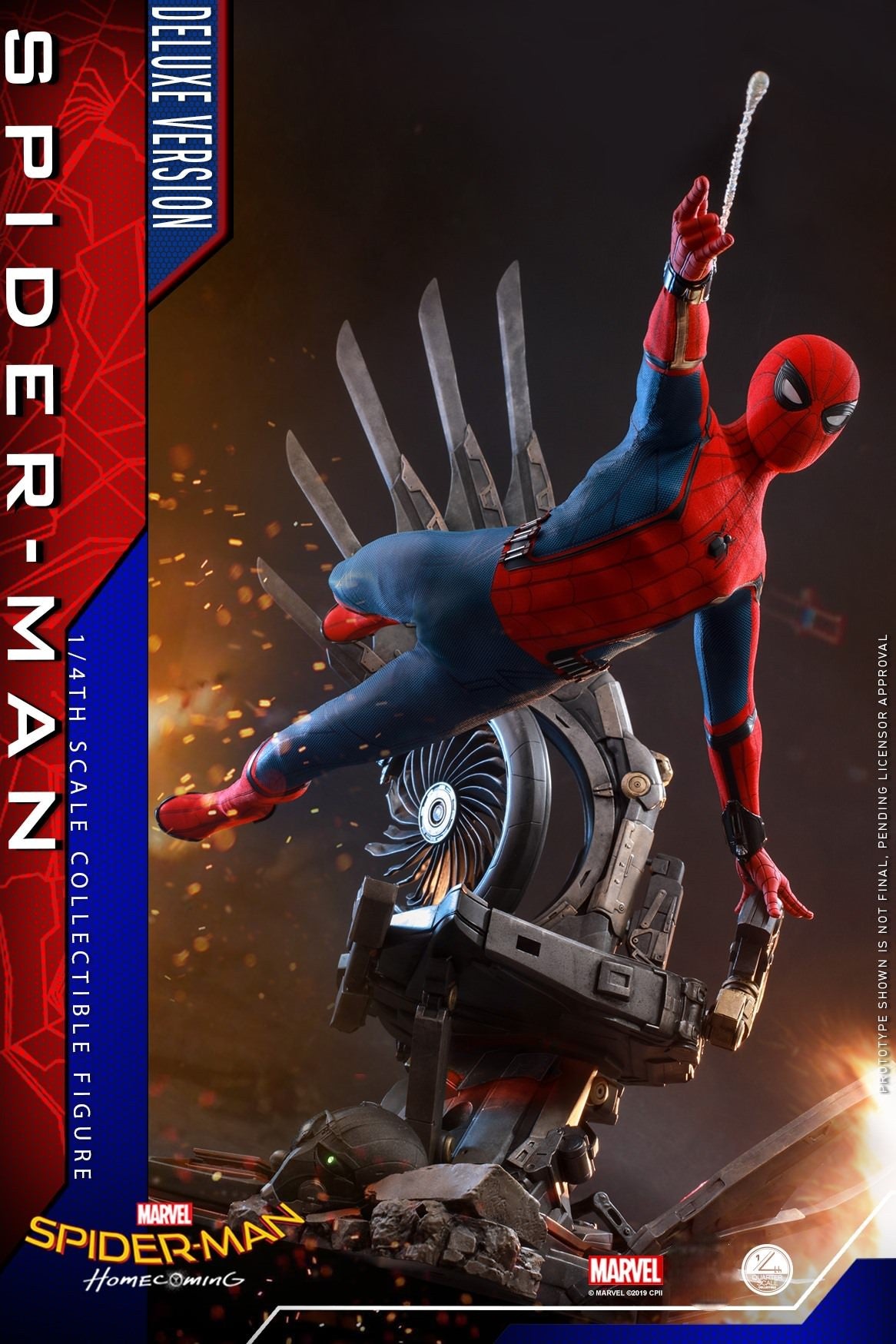 Hot Toys Spiderman-Spiderman Homecoming Deluxe QS015 1/6 Figure