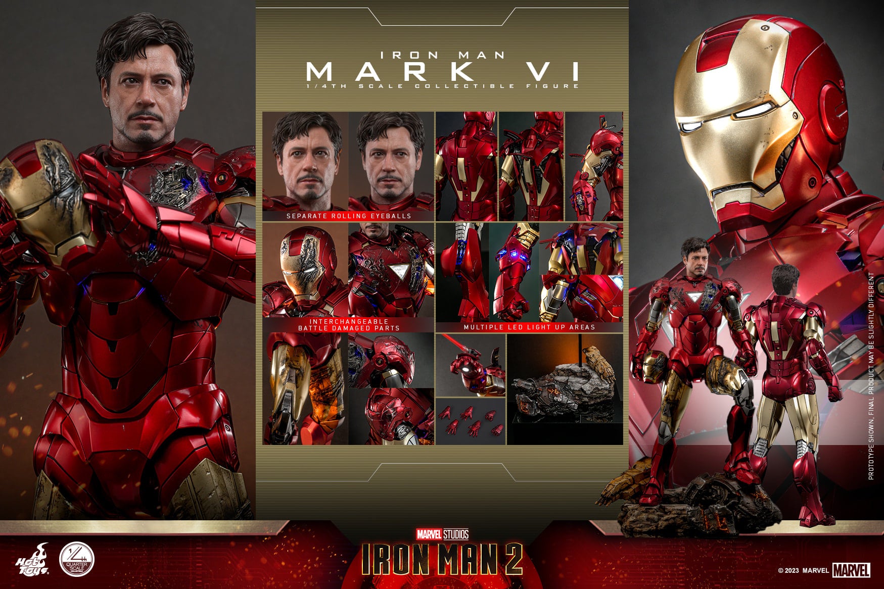 Hot Toys Iron Man 2 – Mark VI QS025 1/4 Scale Figure