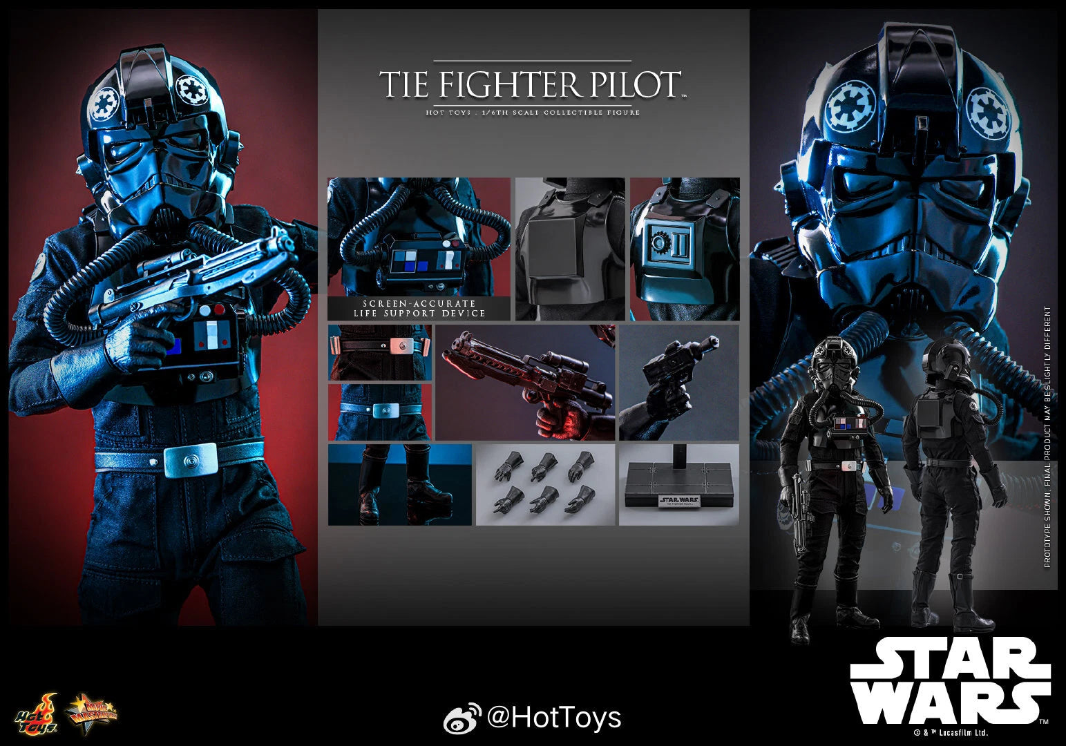 Hot Toys TIE Fighter Pilot Hot Toys Star Wars : A New Hope MMS798 1/6th scale Figure