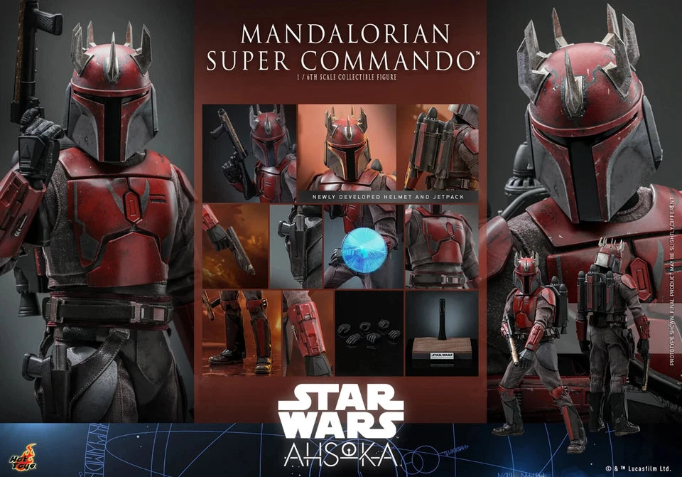 Hot Toys Mandalorian Super Commando Hot Toys Star Wars Ahsoka TMS127 1/6 Scale Figure