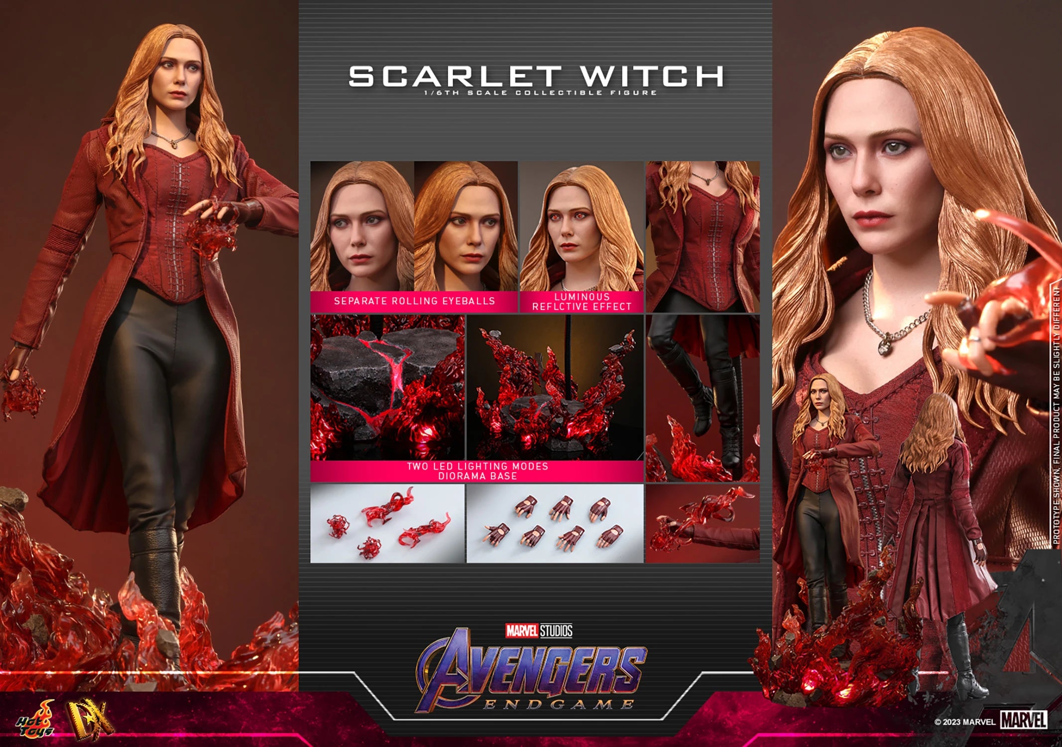 Hot Toys Avengers Endgame Scarlet Witch 1/6th Scale Collectible Figure (Sculpted Version) DX35