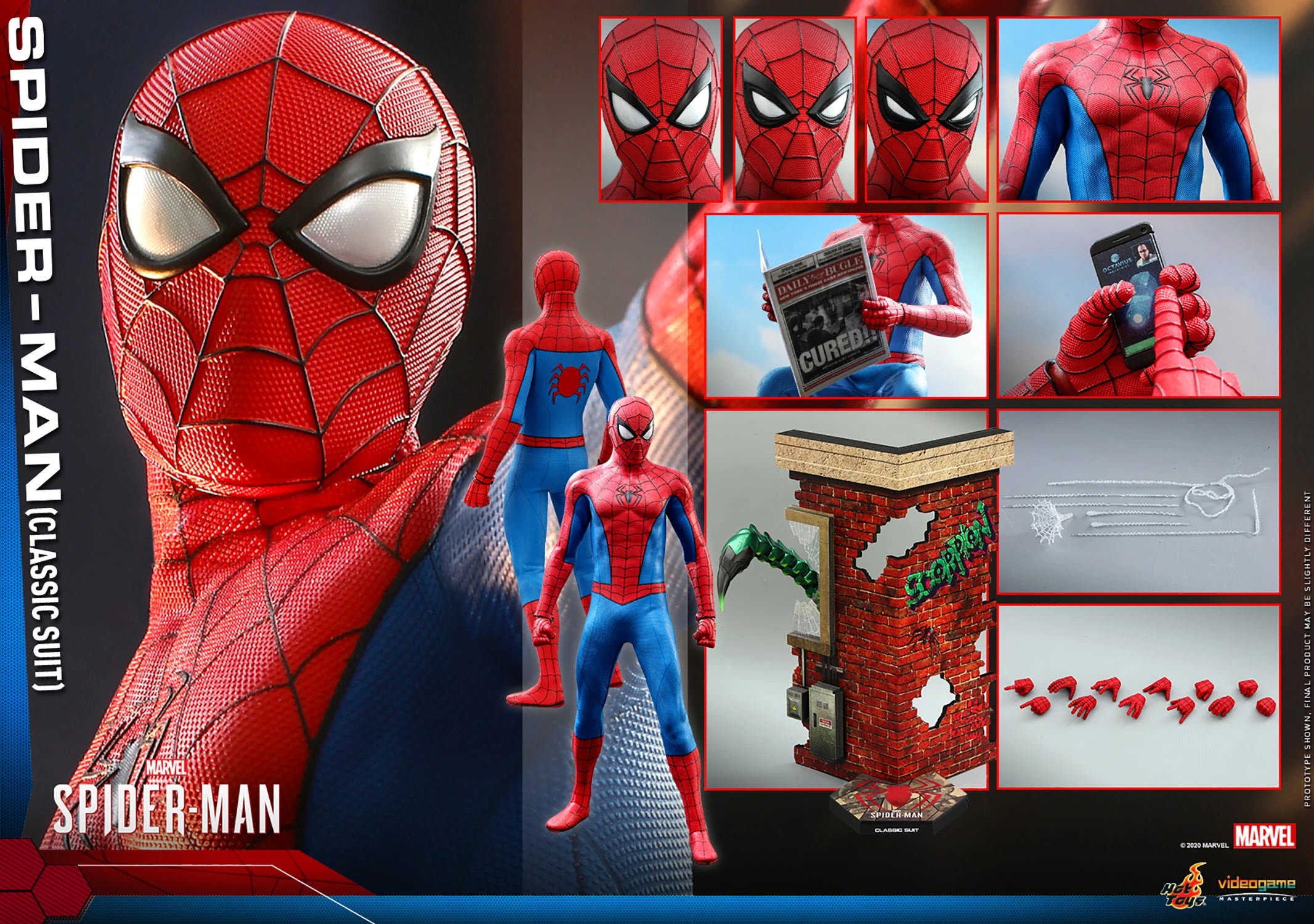 Hot Toys Spiderman –Spiderman Classic Suit VGM48 1/6 Scale Figure